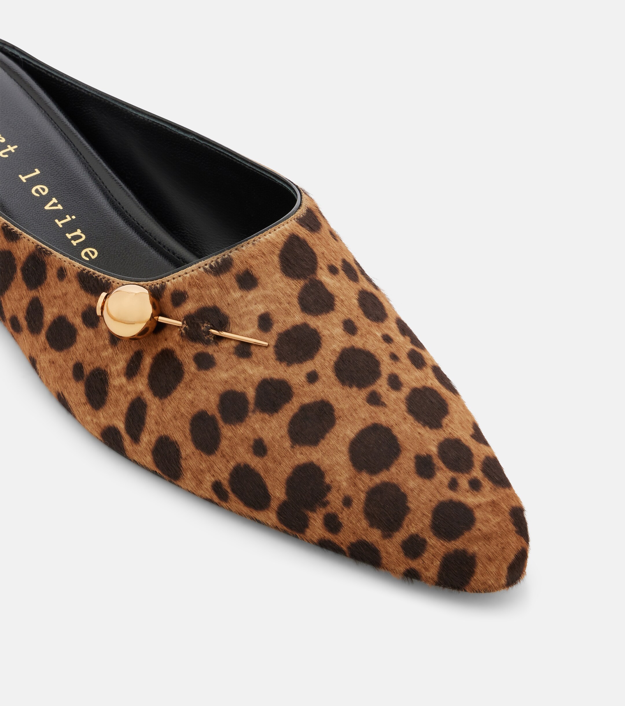 Herbert Levine Herbert Levine Sleep On It cheetah-print calf hair mules