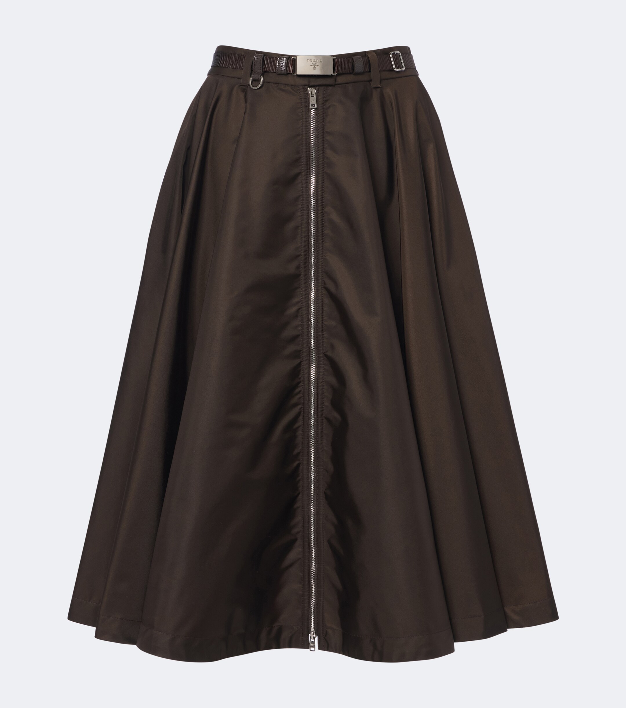 Prada Prada Re-Nylon belted midi skirt