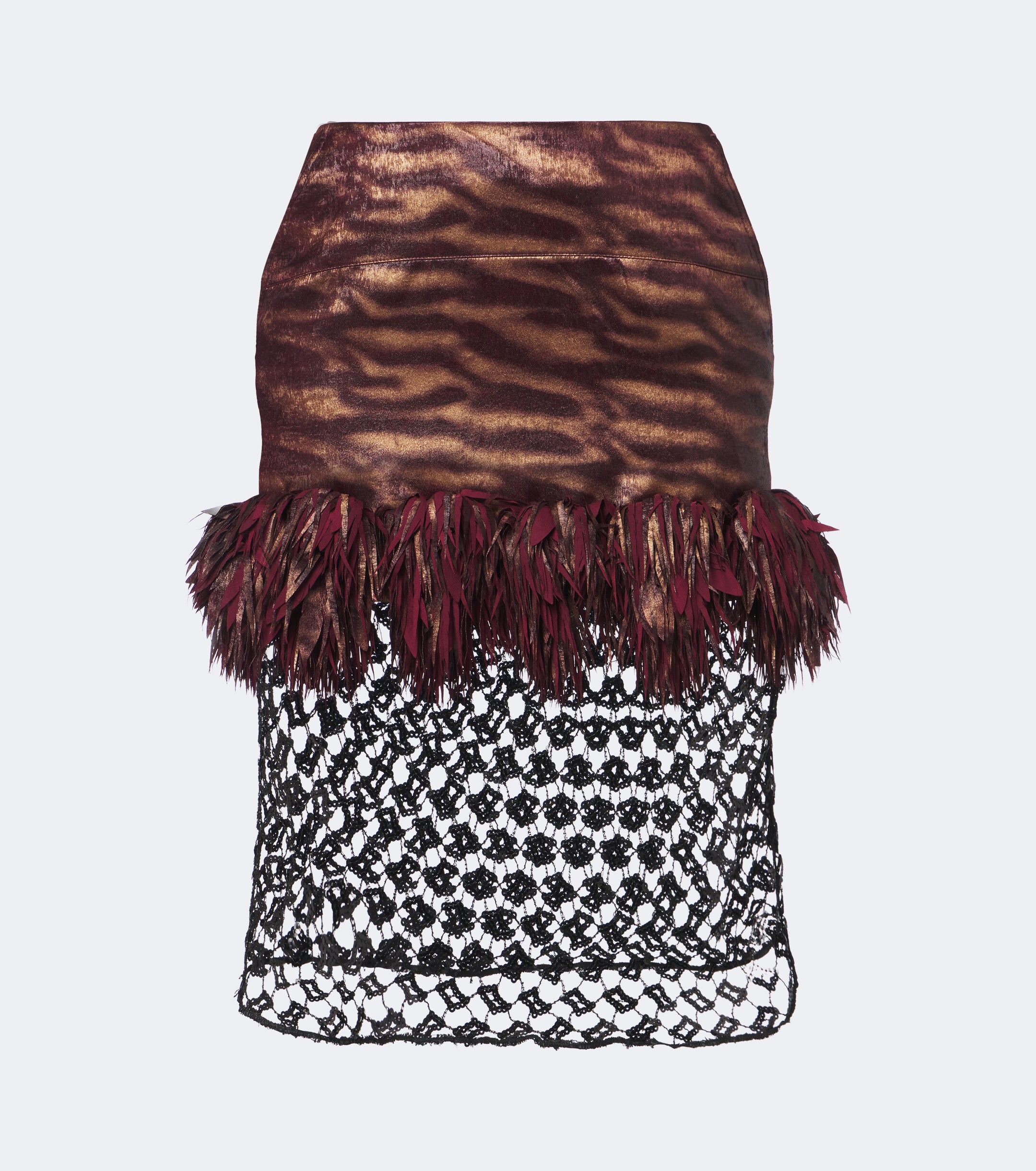 Jacques Wei Jacques Wei Fringed paneled sequined miniskirt