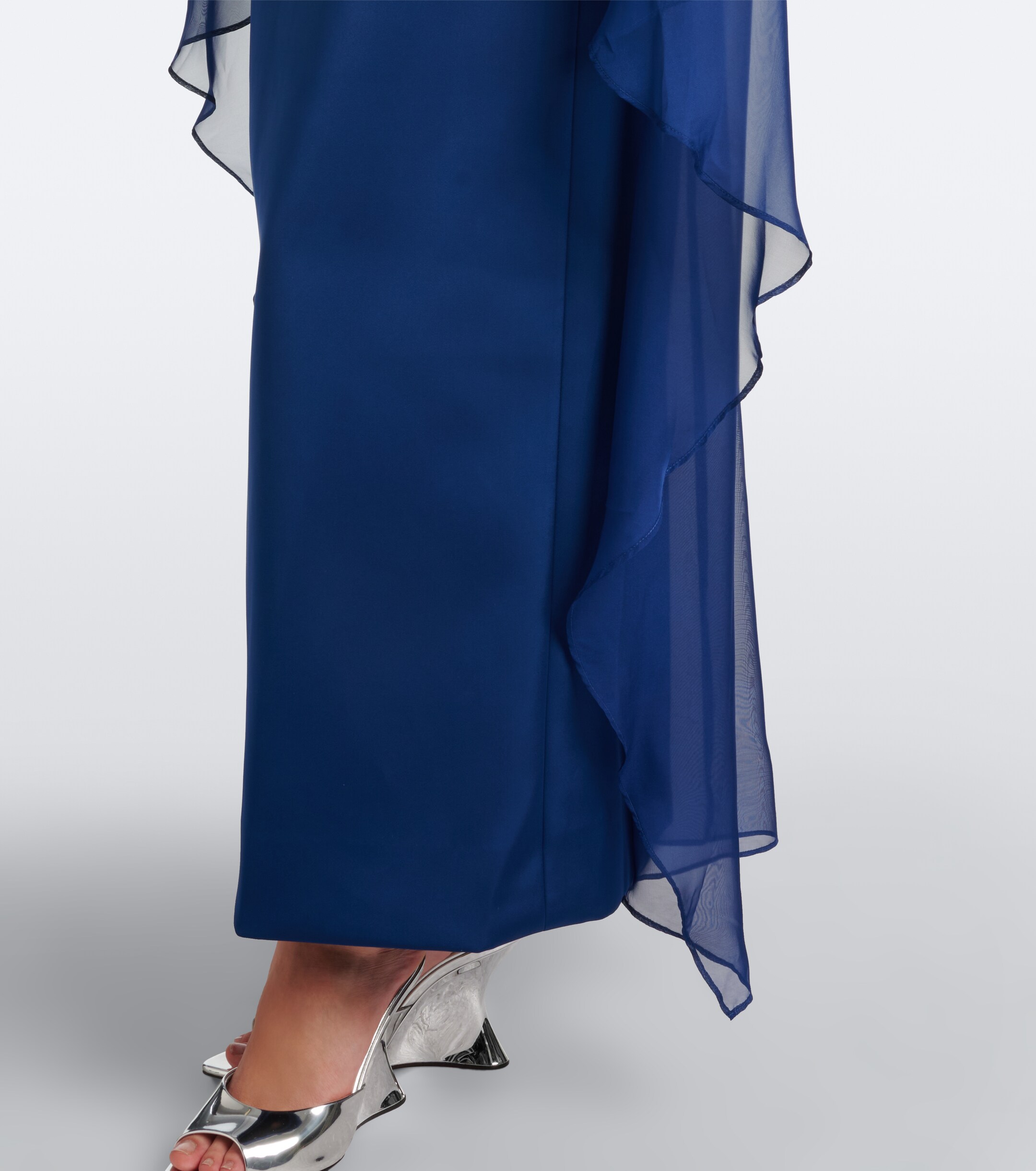 SIMKHAI Simkhai Fiora caped organza-trimmed gown