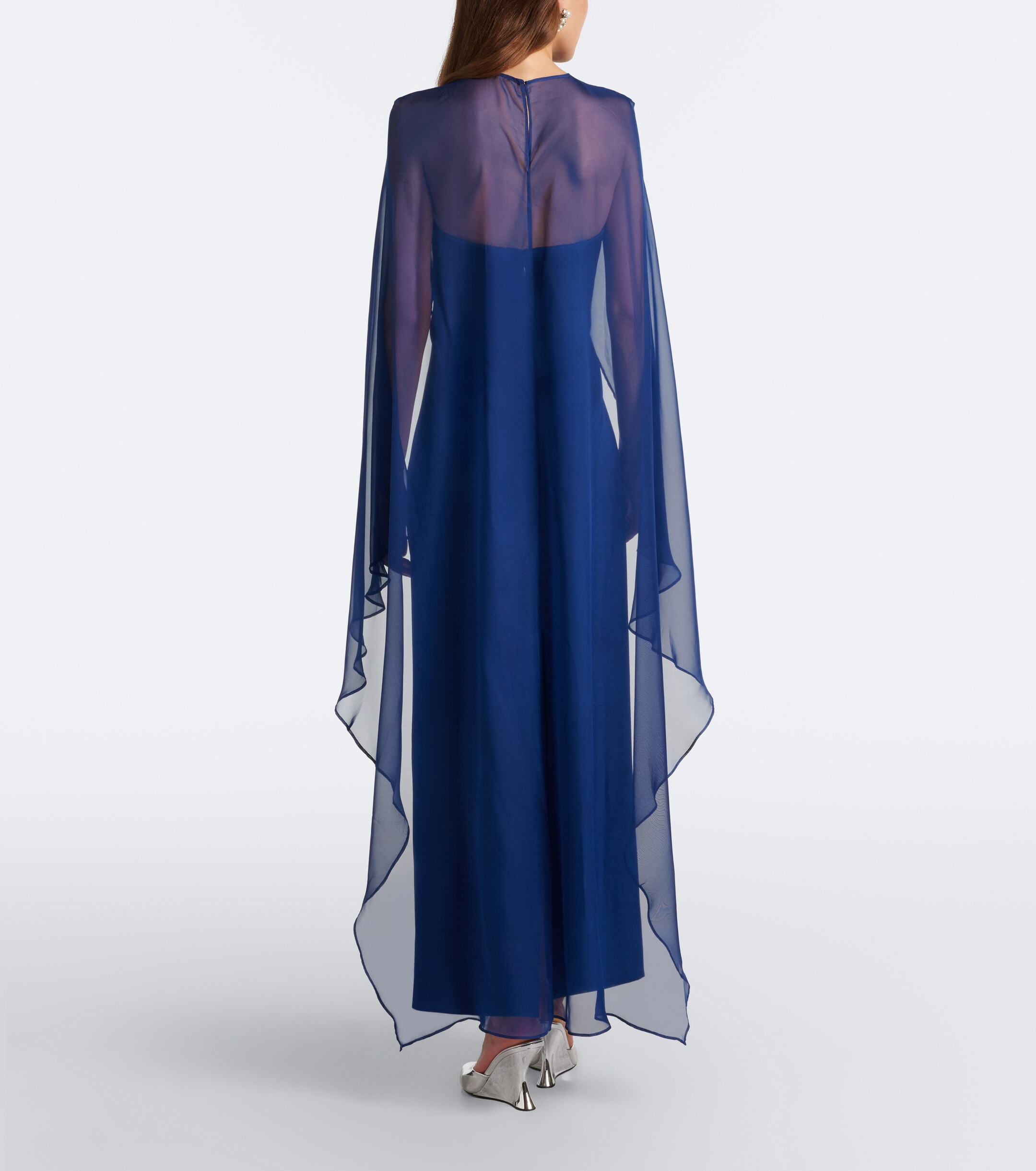 SIMKHAI Simkhai Fiora caped organza-trimmed gown