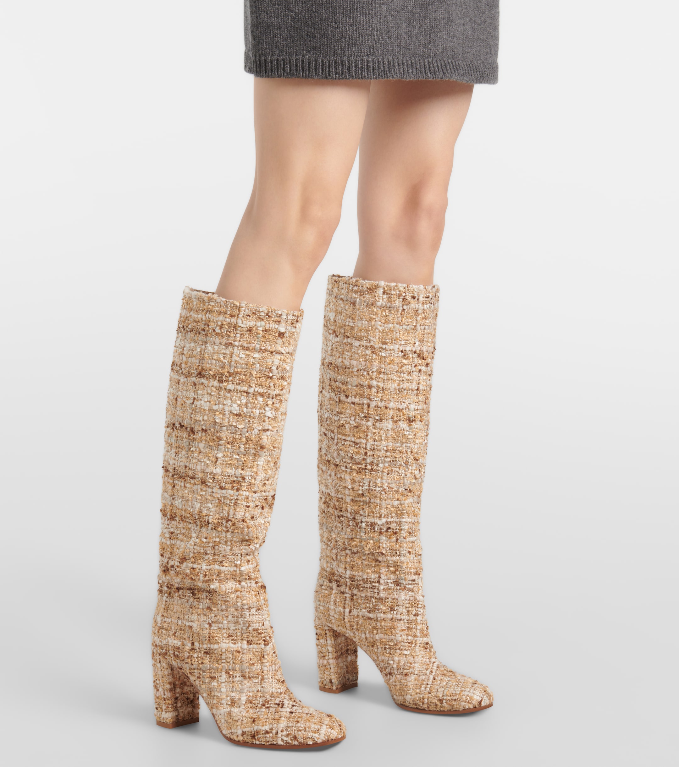 GIANVITO ROSSI Bouclé knee-high boots