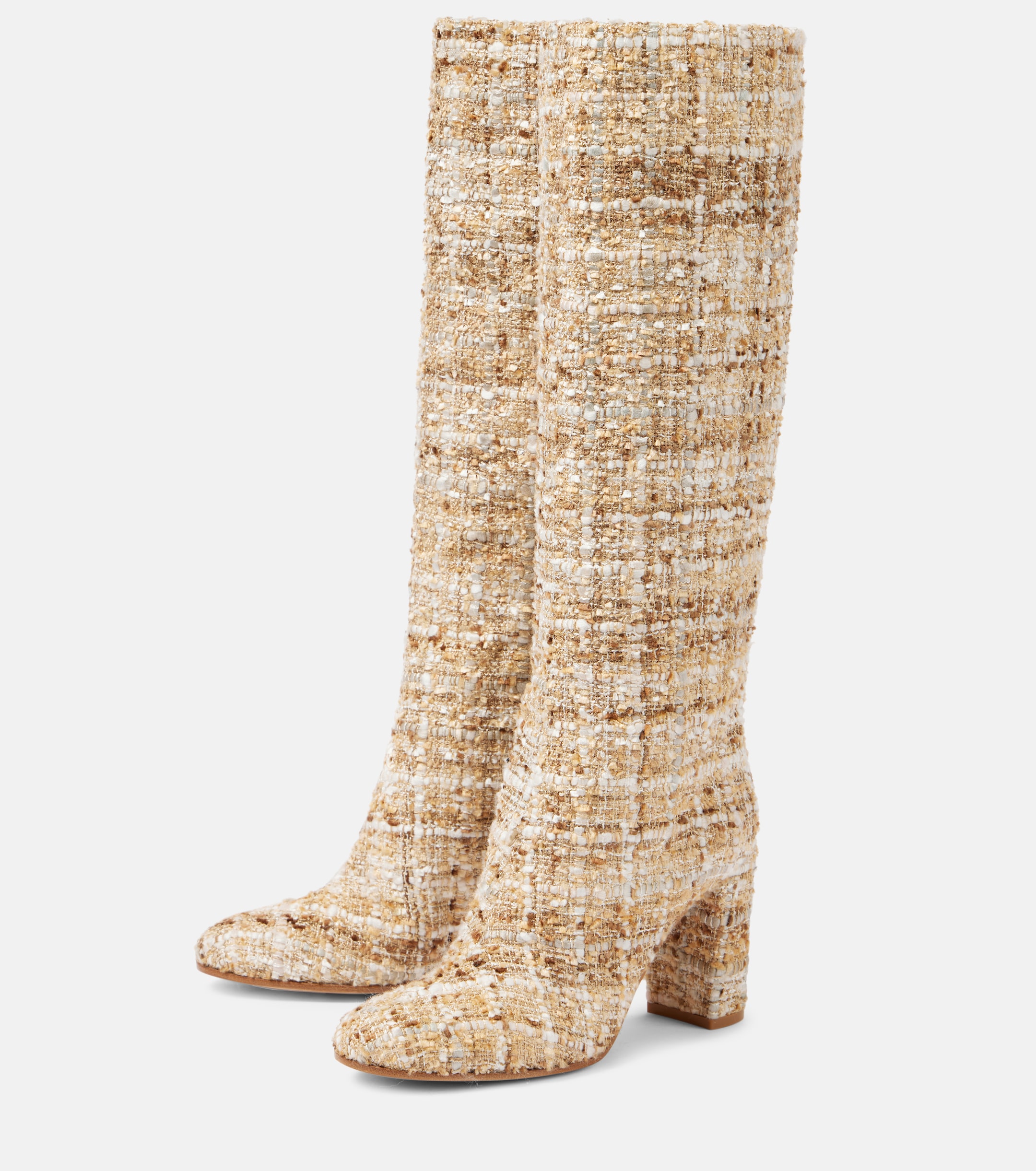 GIANVITO ROSSI Bouclé knee-high boots