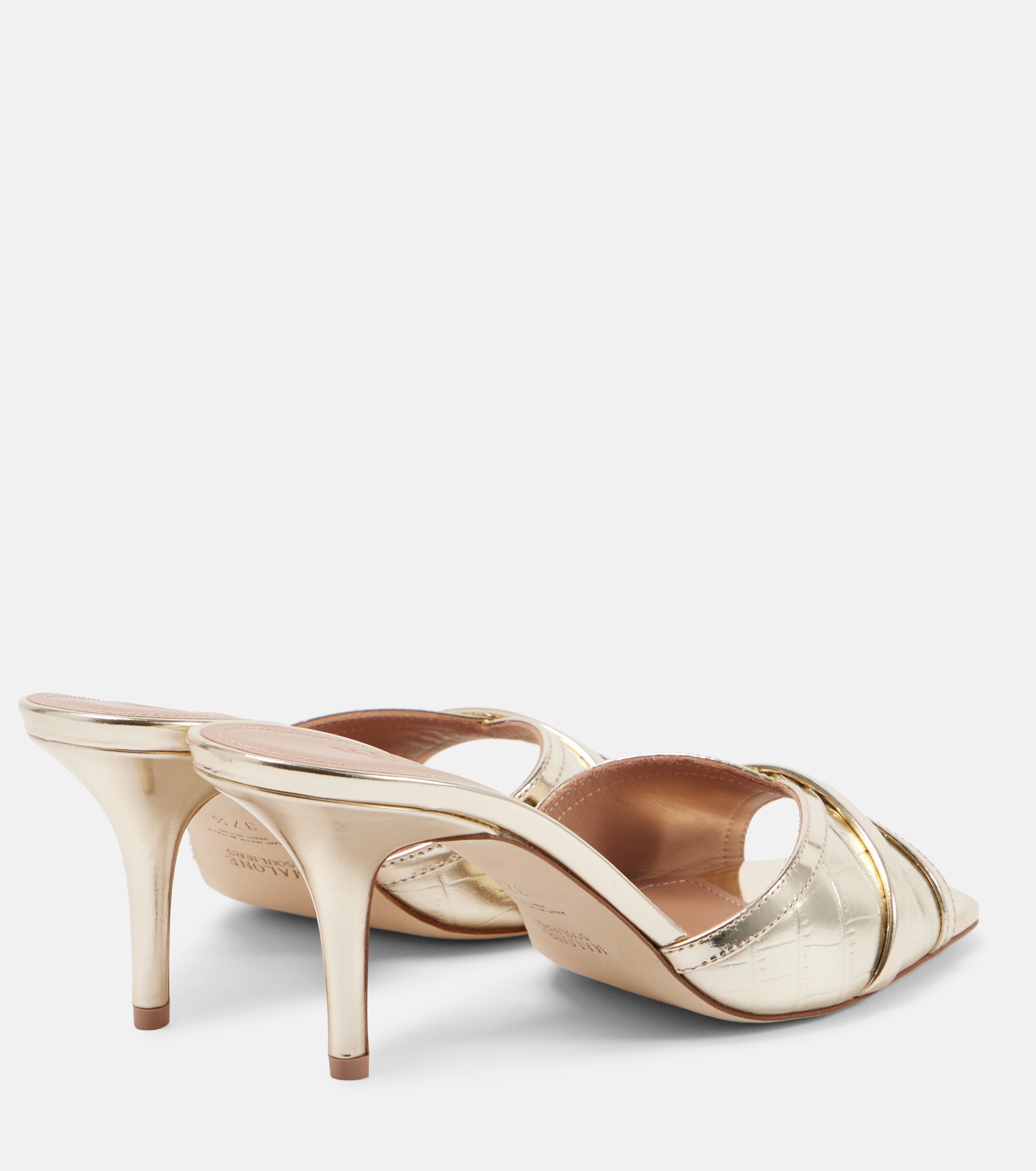 Malone Souliers Perla 70 croc-effect leather mules