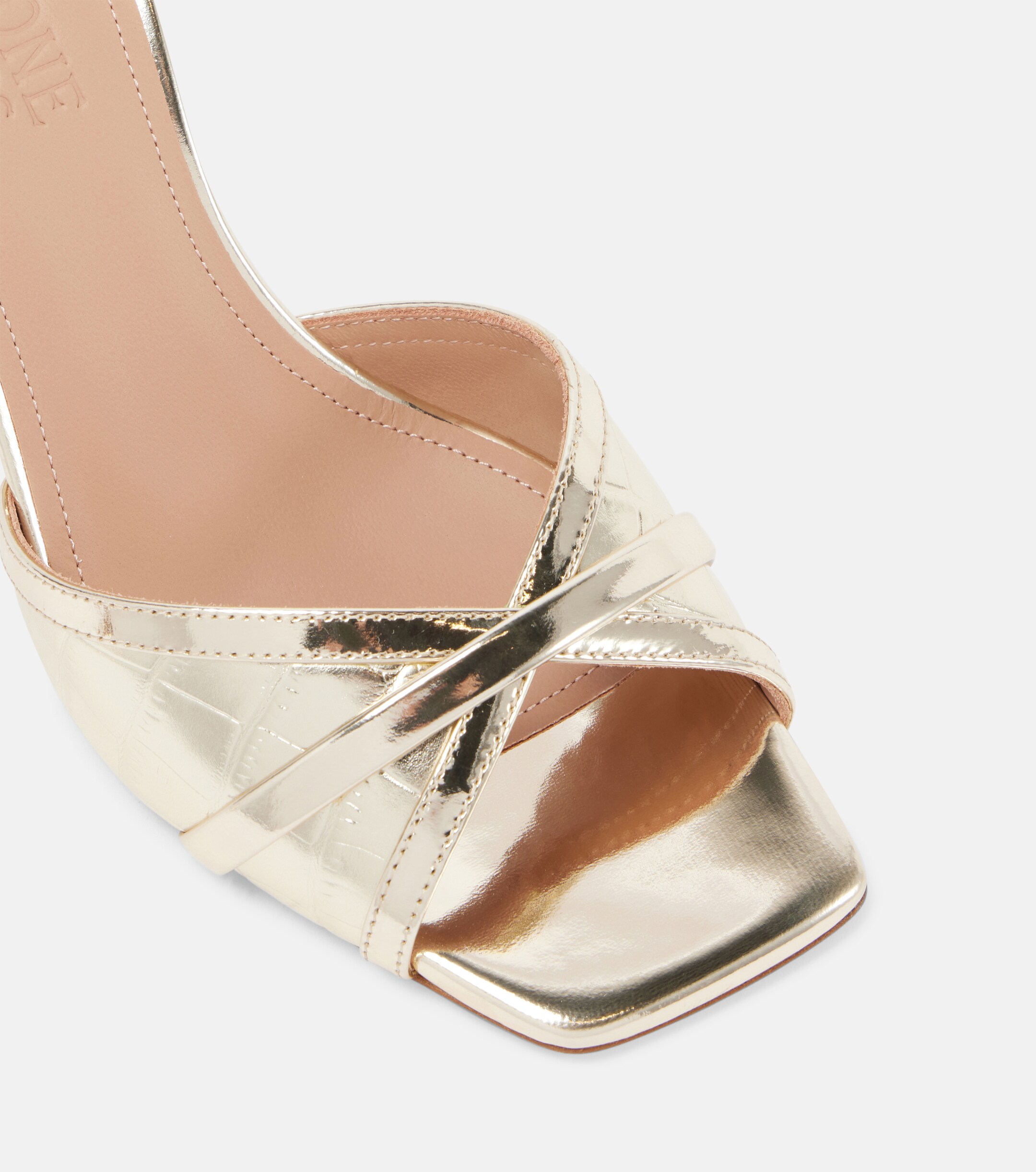 Malone Souliers Perla 70 croc-effect leather mules