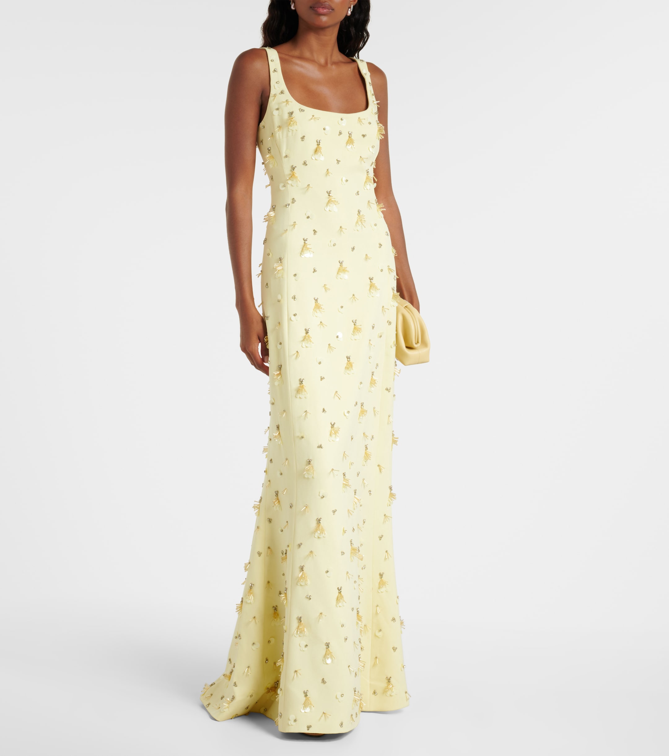 golden yellow dress for graduation Sunshine Halter Two Pieces Yellow Prom Dress Girls Long Graduation Par –  Siaoryne main image 0
