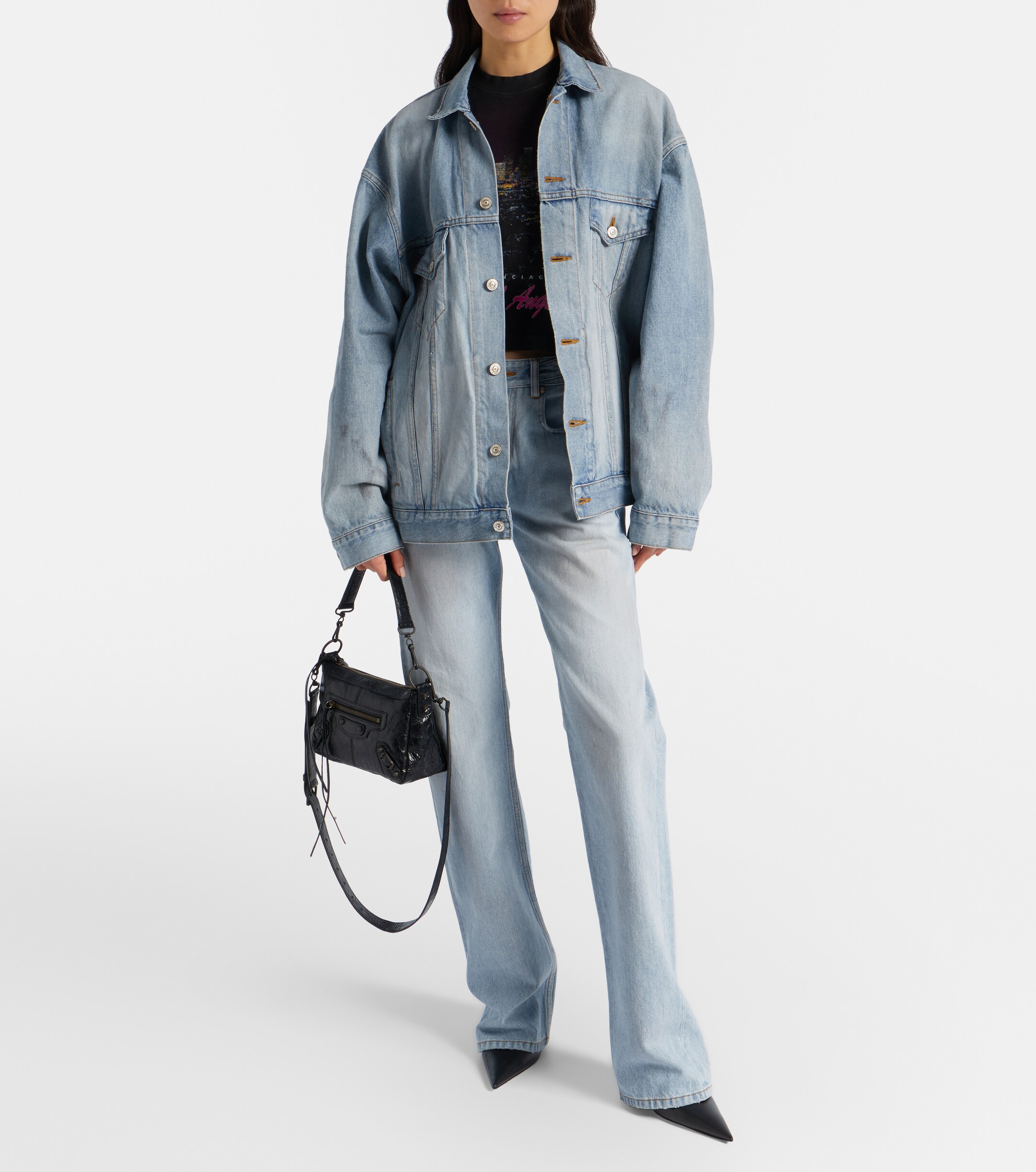 Balenciaga Le City Moto Mini leather shoulder bag