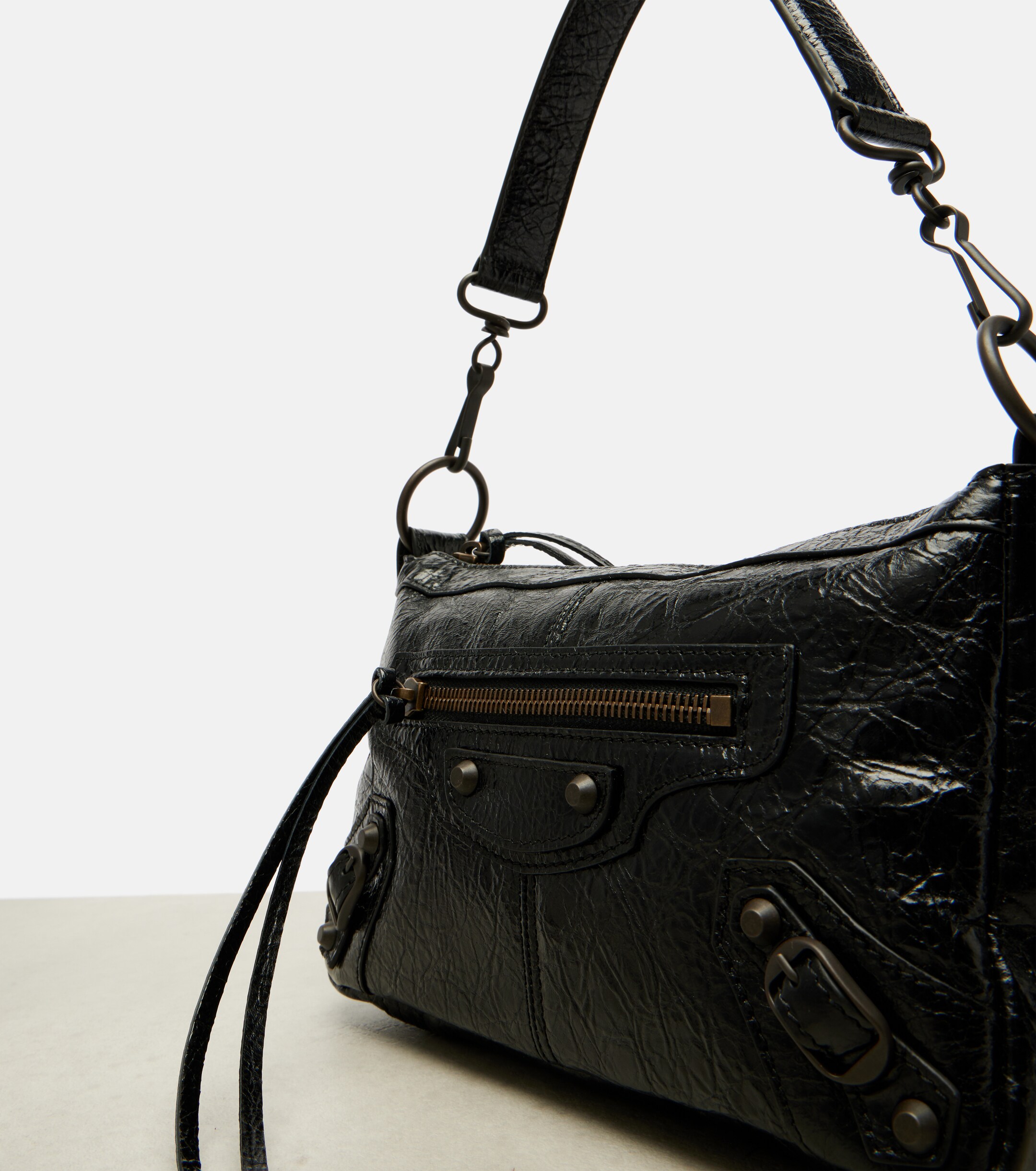 Balenciaga Le City Moto Mini leather shoulder bag