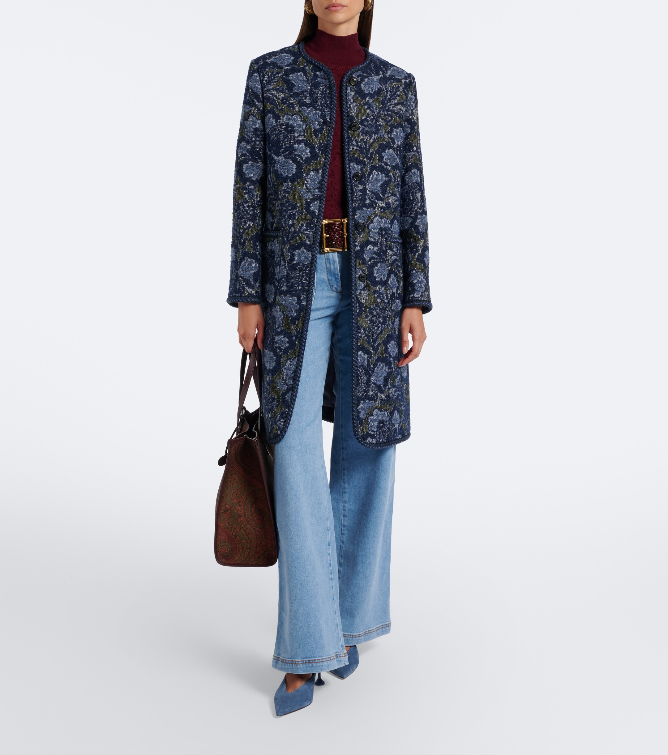 Etro Arnica Large coated canvas tote bag