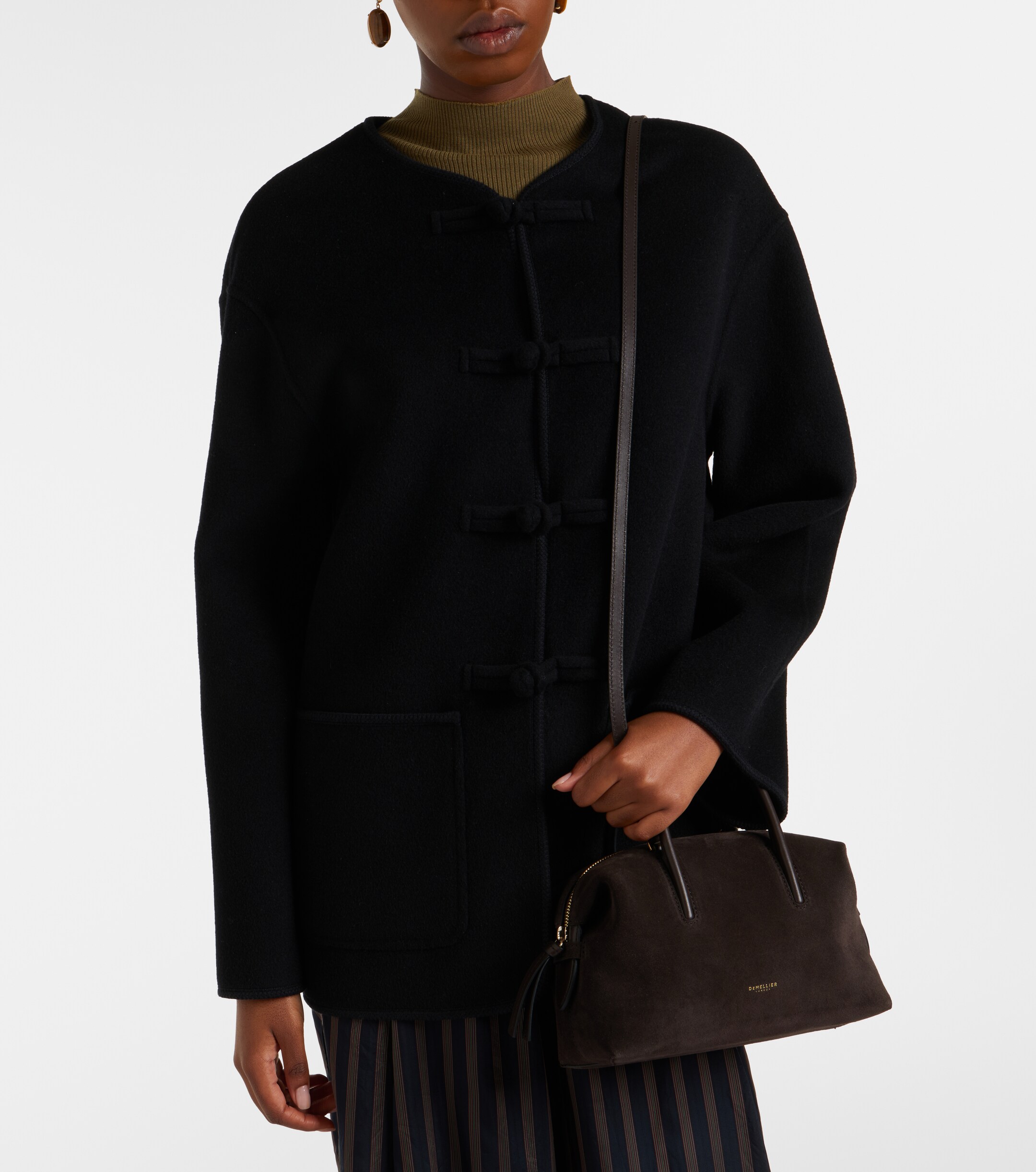 DeMellier Stockholm Small suede top-handle bag thumbnail