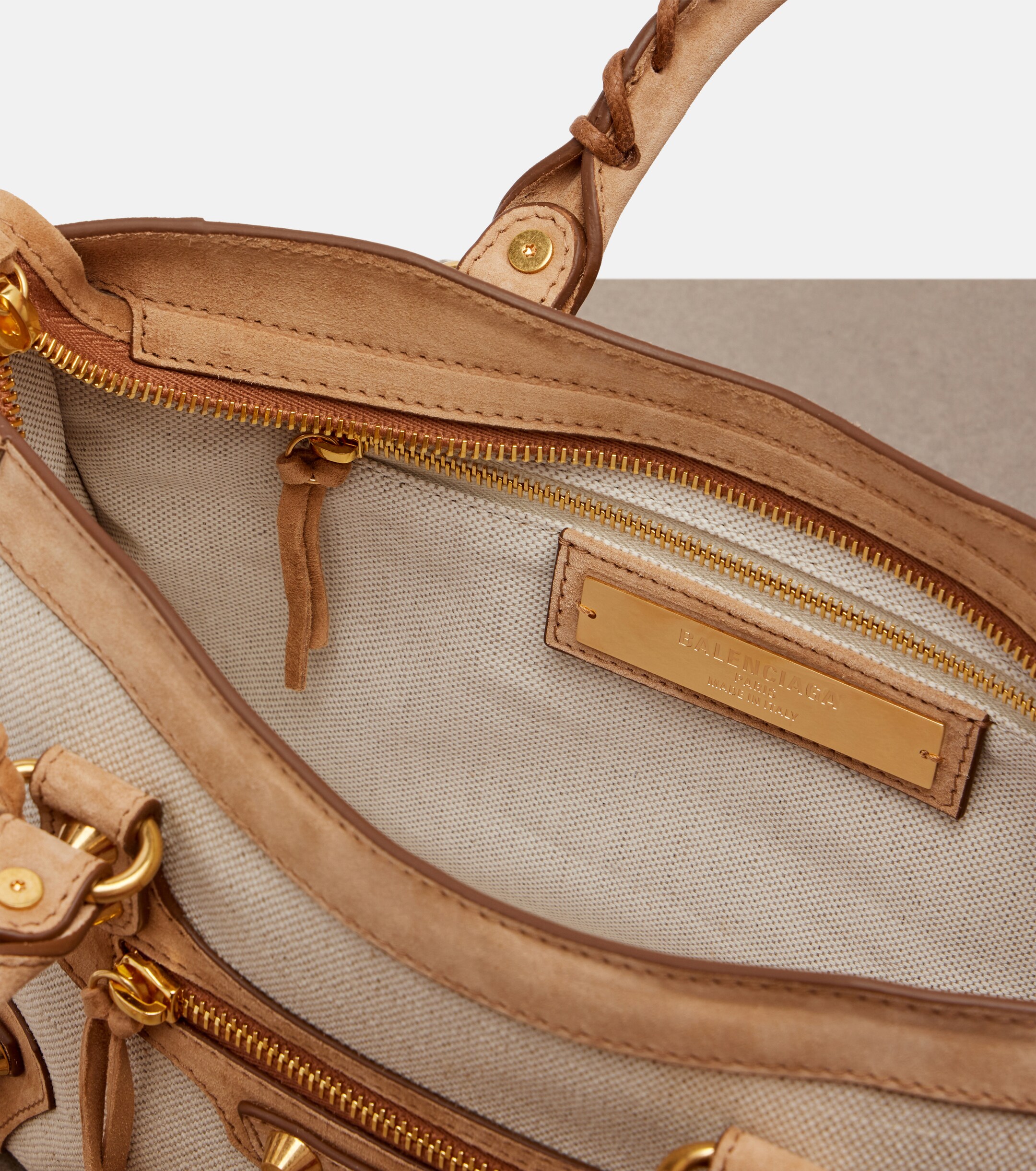 Balenciaga Le City Small canvas top-handle bag