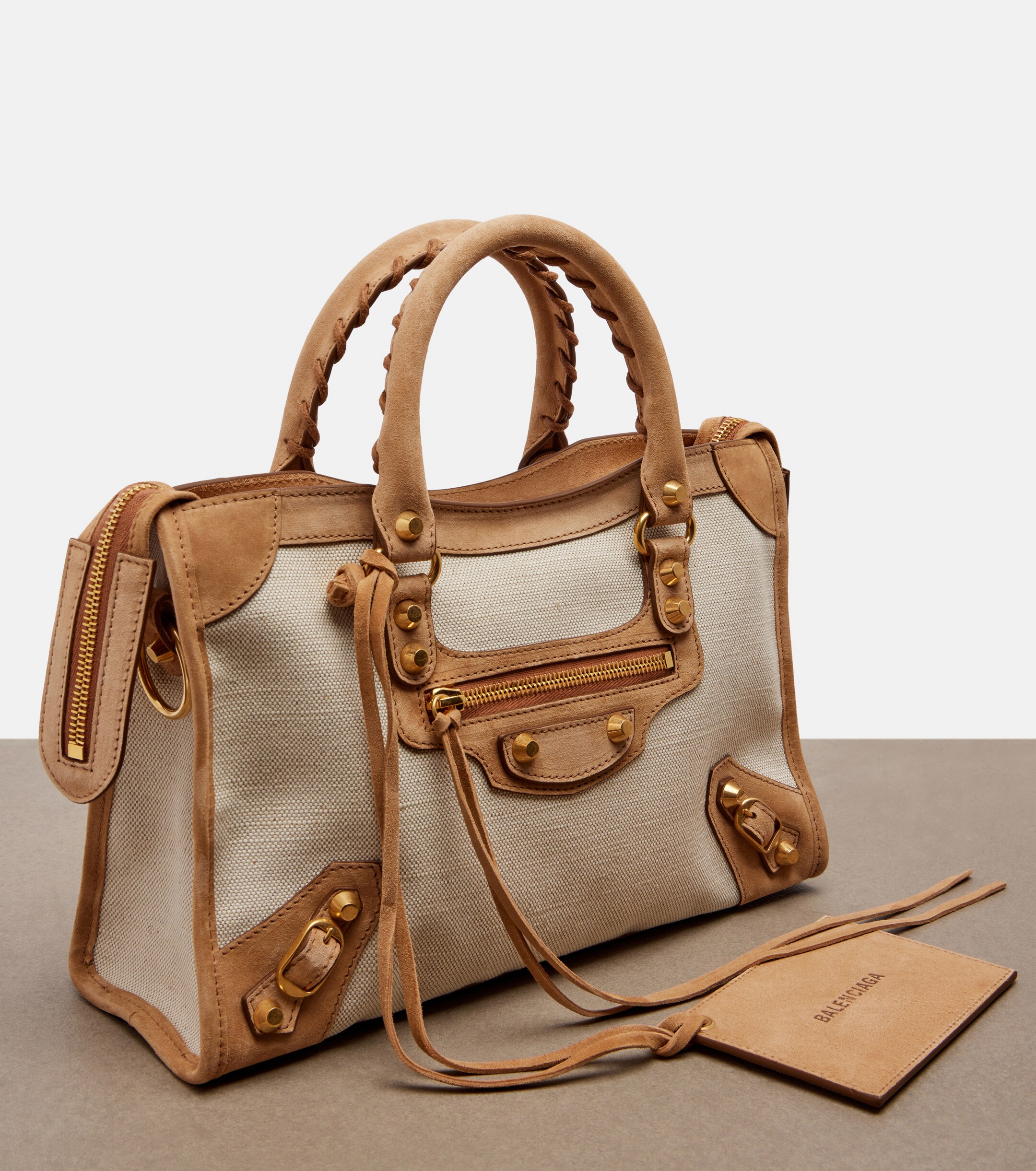 Balenciaga Le City Small canvas top-handle bag