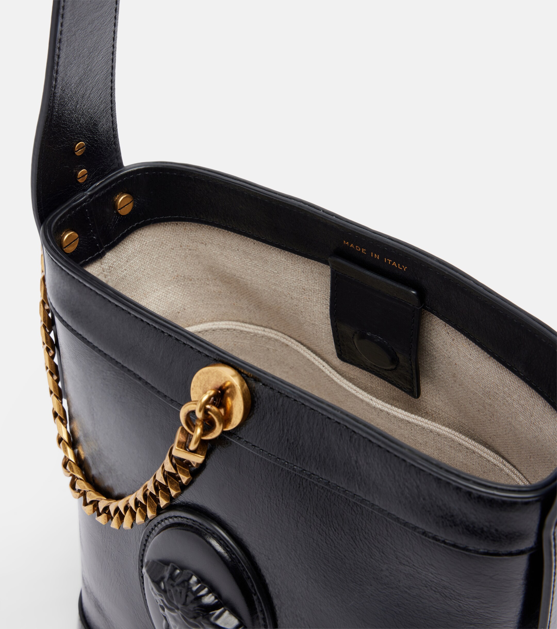 Versace Medusa Mini leather bucket bag