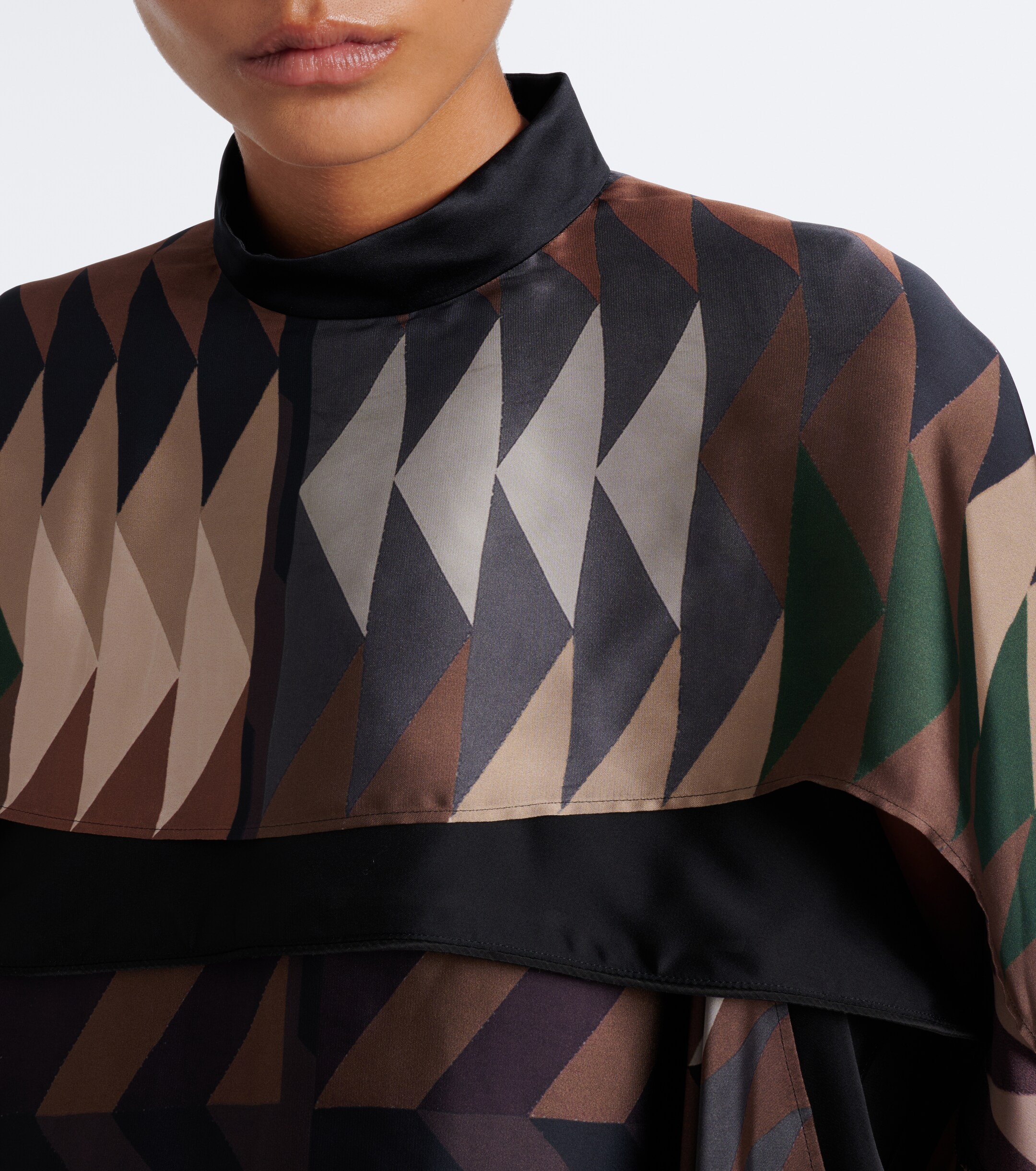 Sacai Sacai Printed satin top