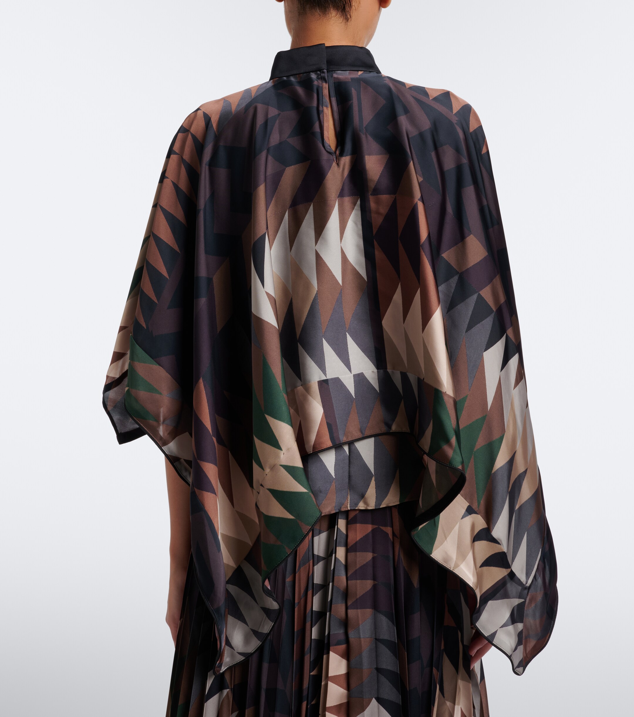 Sacai Sacai Printed satin top