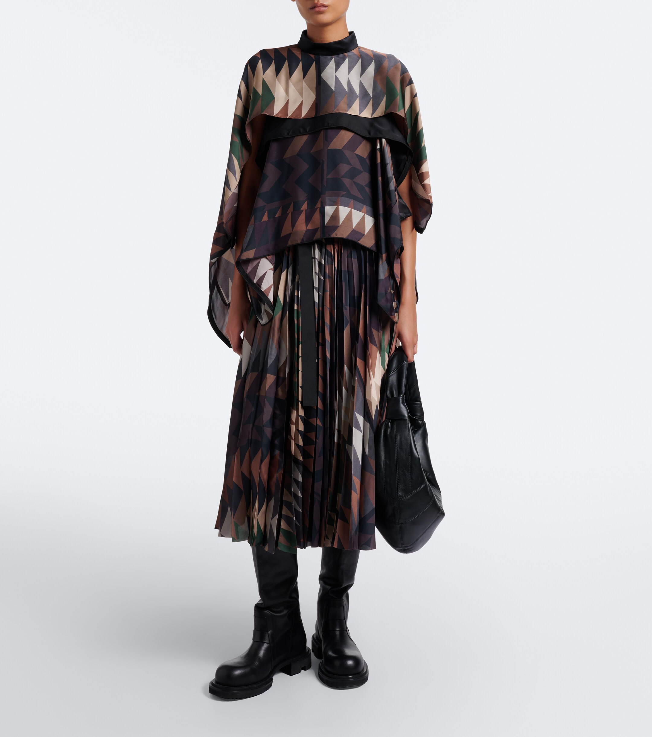 Sacai Sacai Printed satin top