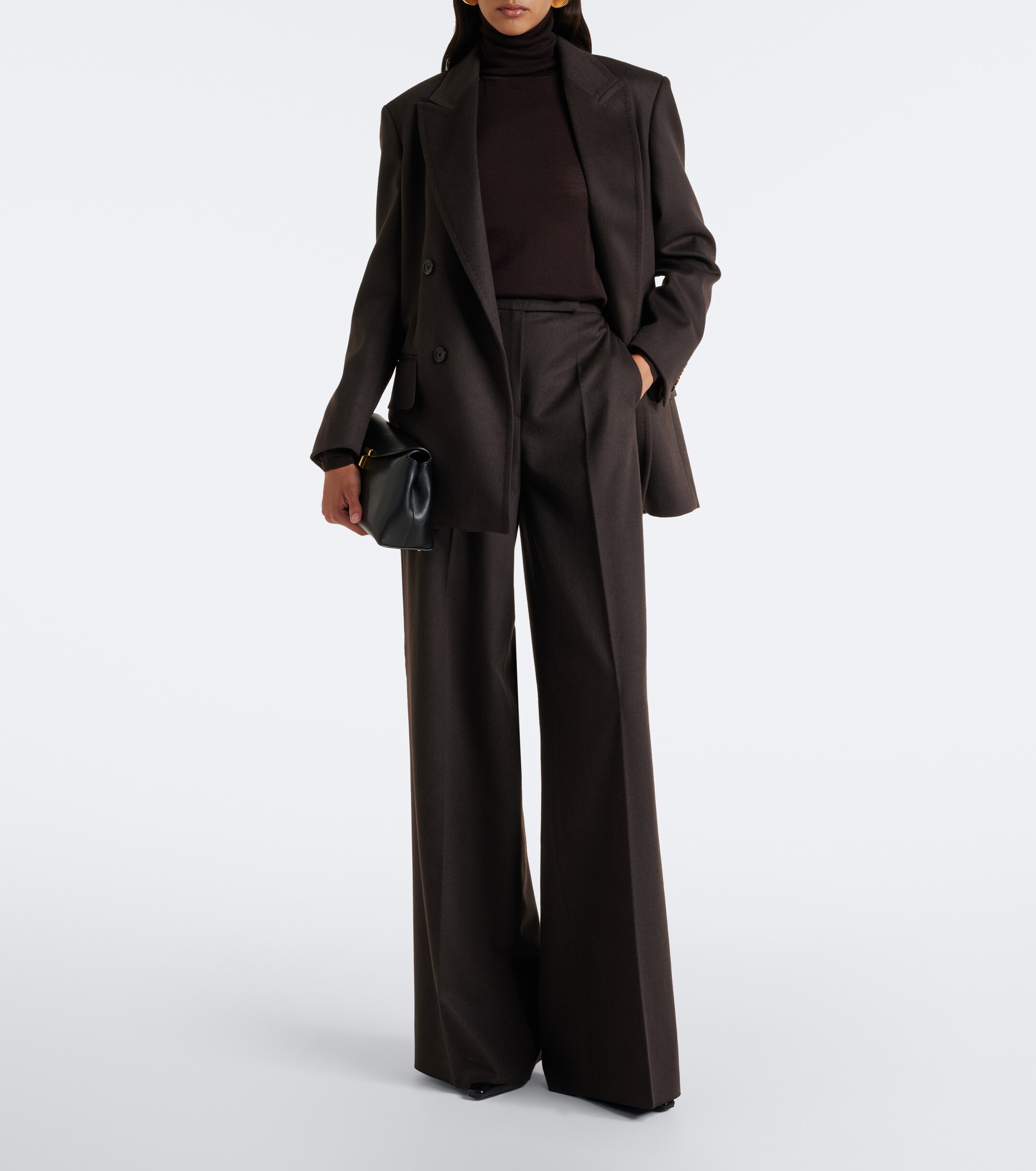 Max Mara Max Mara Pleated camel hair wide-leg pants