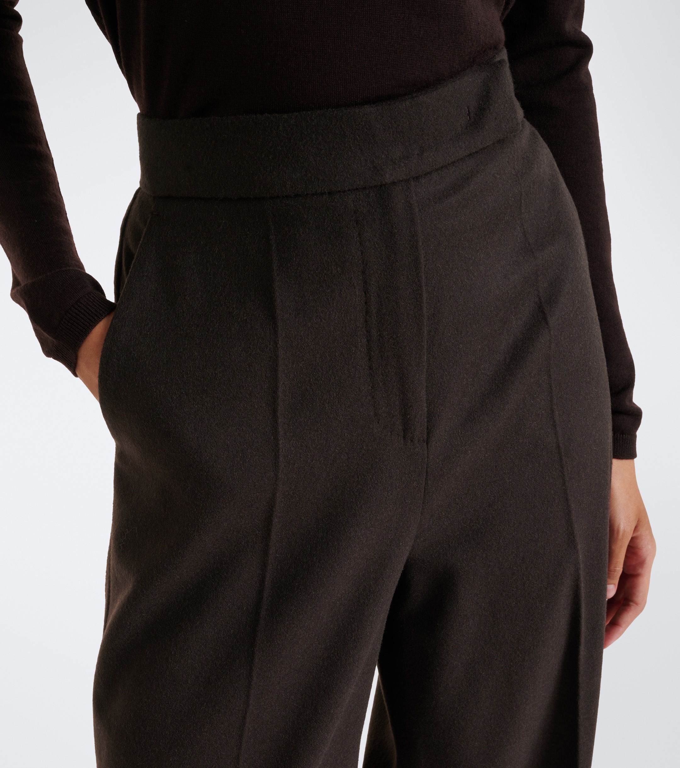 Max Mara Max Mara Pleated camel hair wide-leg pants