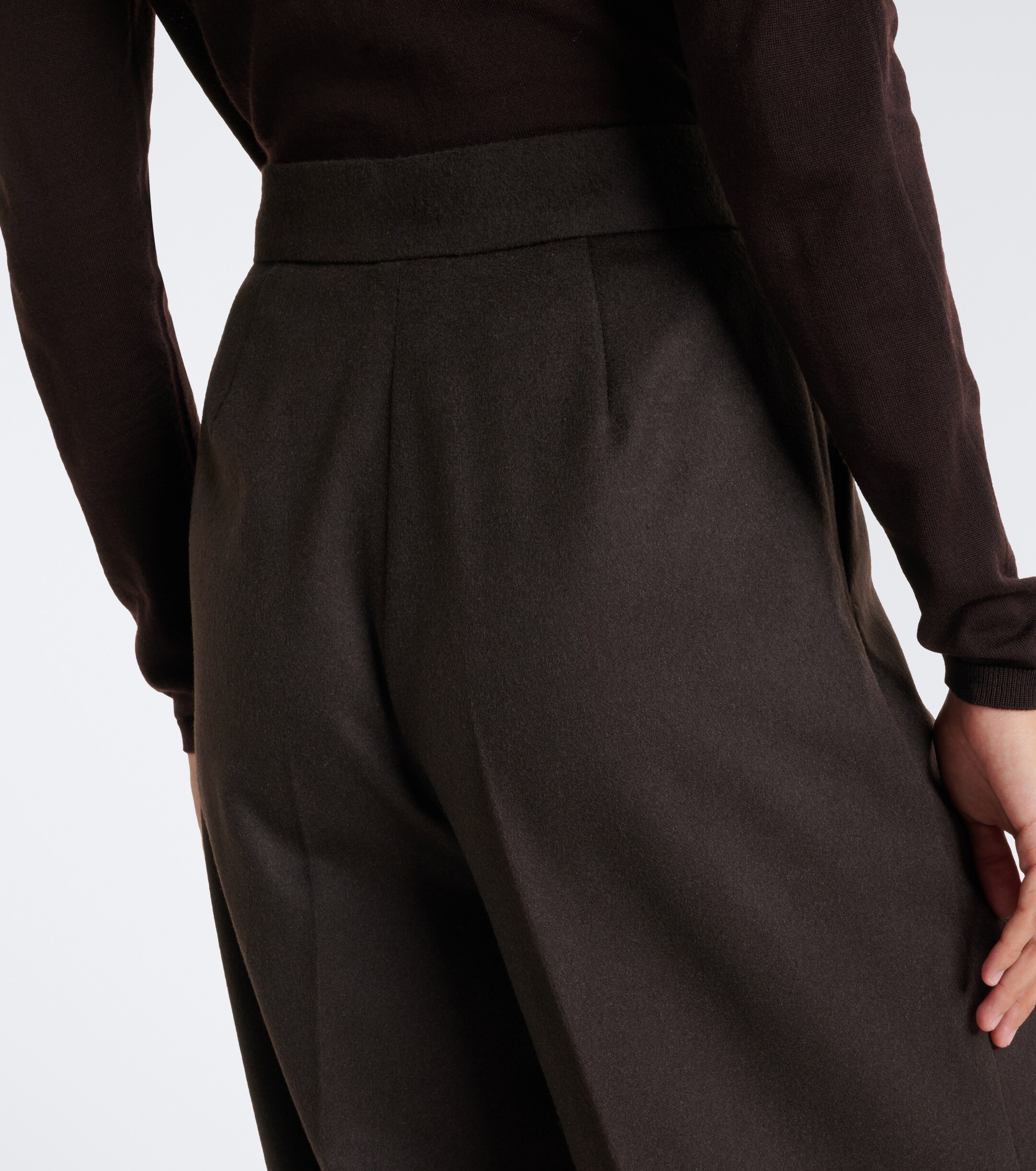 Max Mara Max Mara Pleated camel hair wide-leg pants