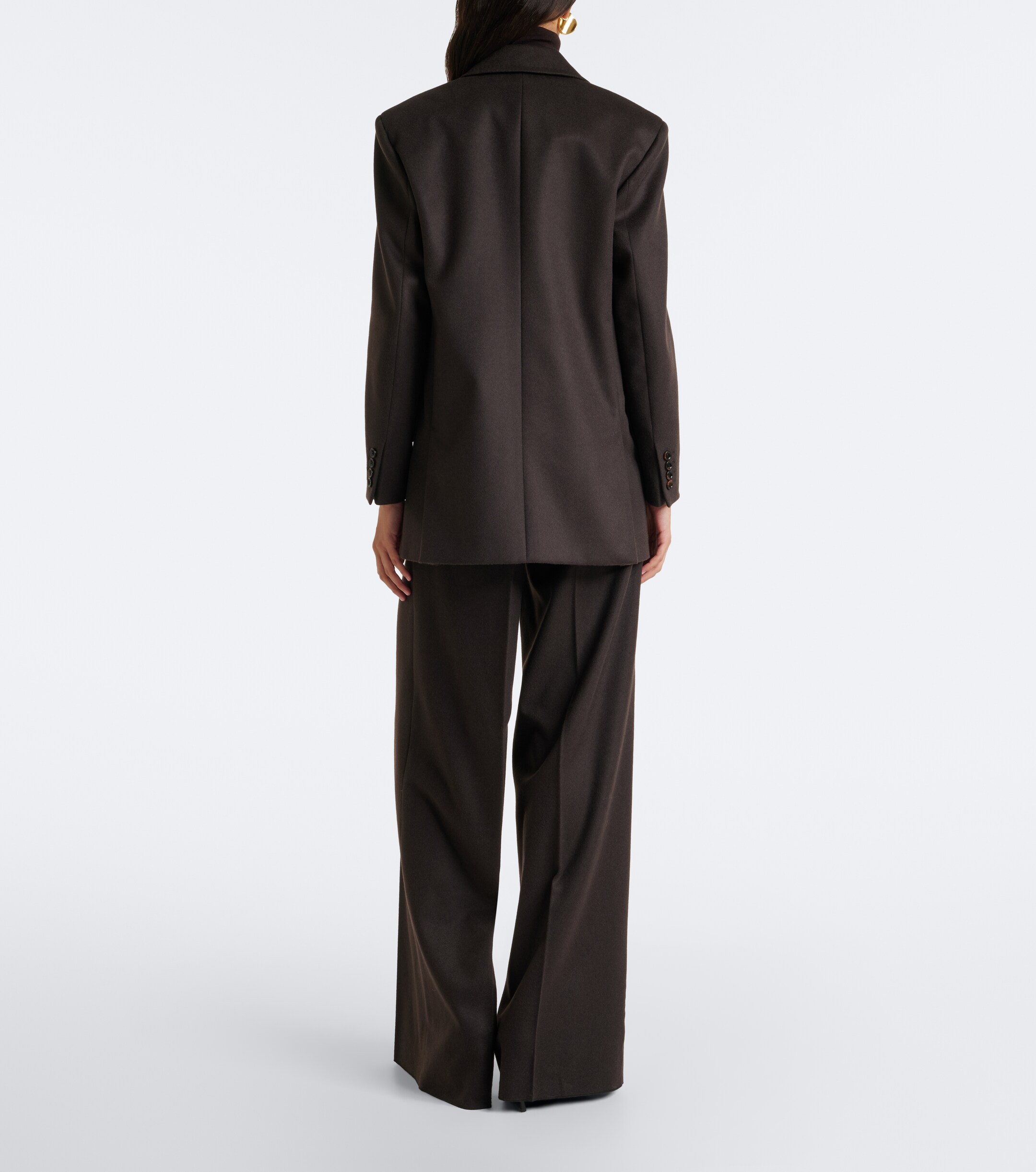 Max Mara Max Mara Pleated camel hair wide-leg pants