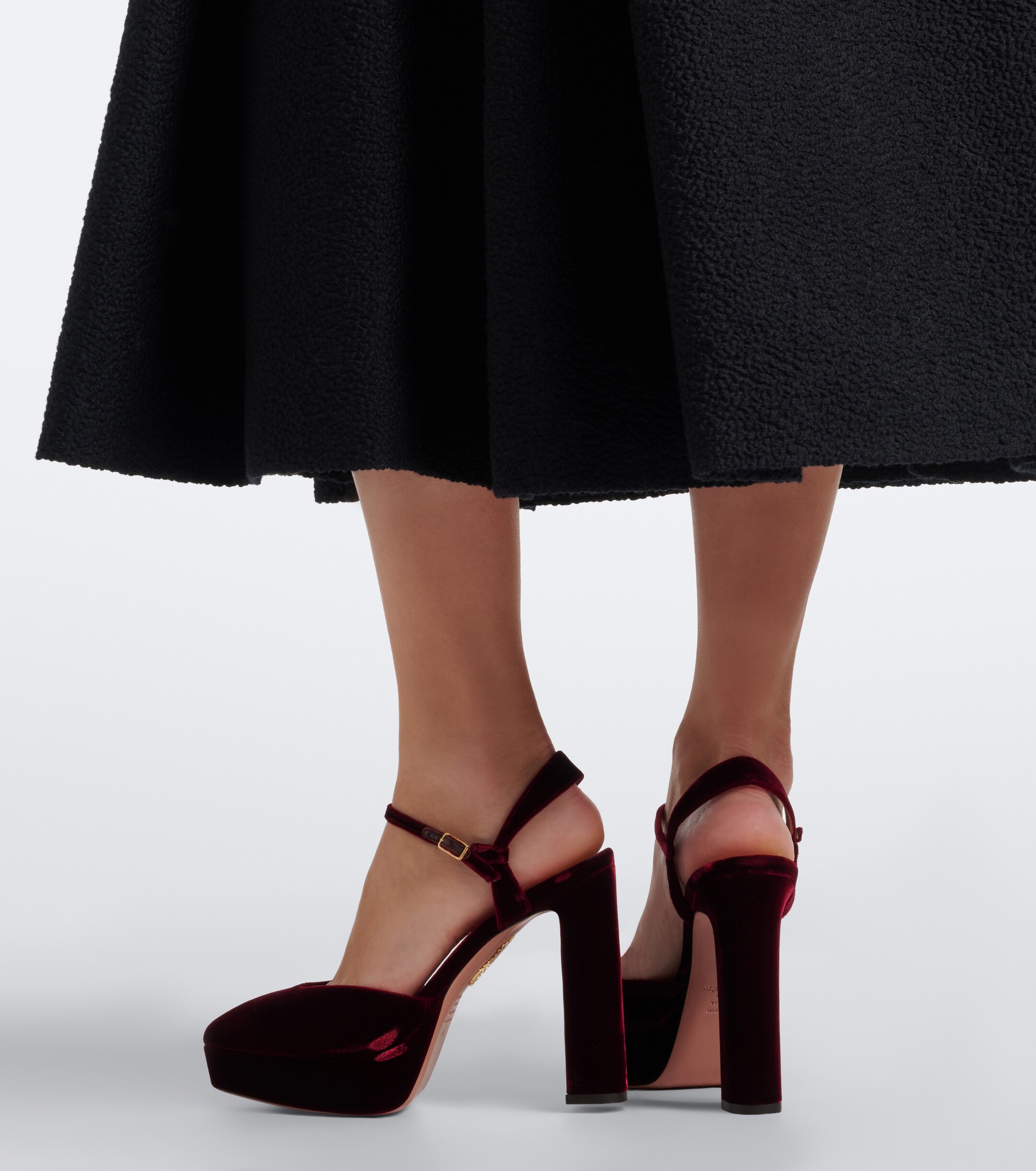 AQUAZZURA Aquazzura Amira velvet platform pumps
