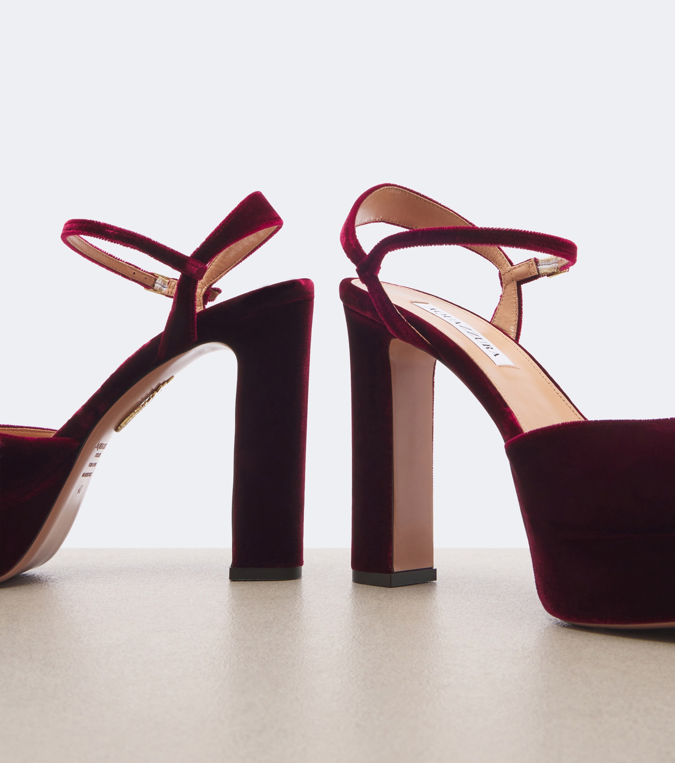 AQUAZZURA Aquazzura Amira velvet platform pumps