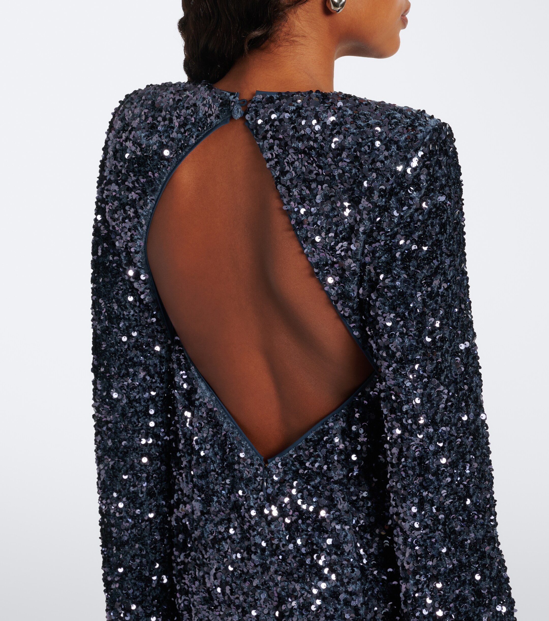 Alémais Alémais Ellie sequined open-back minidress