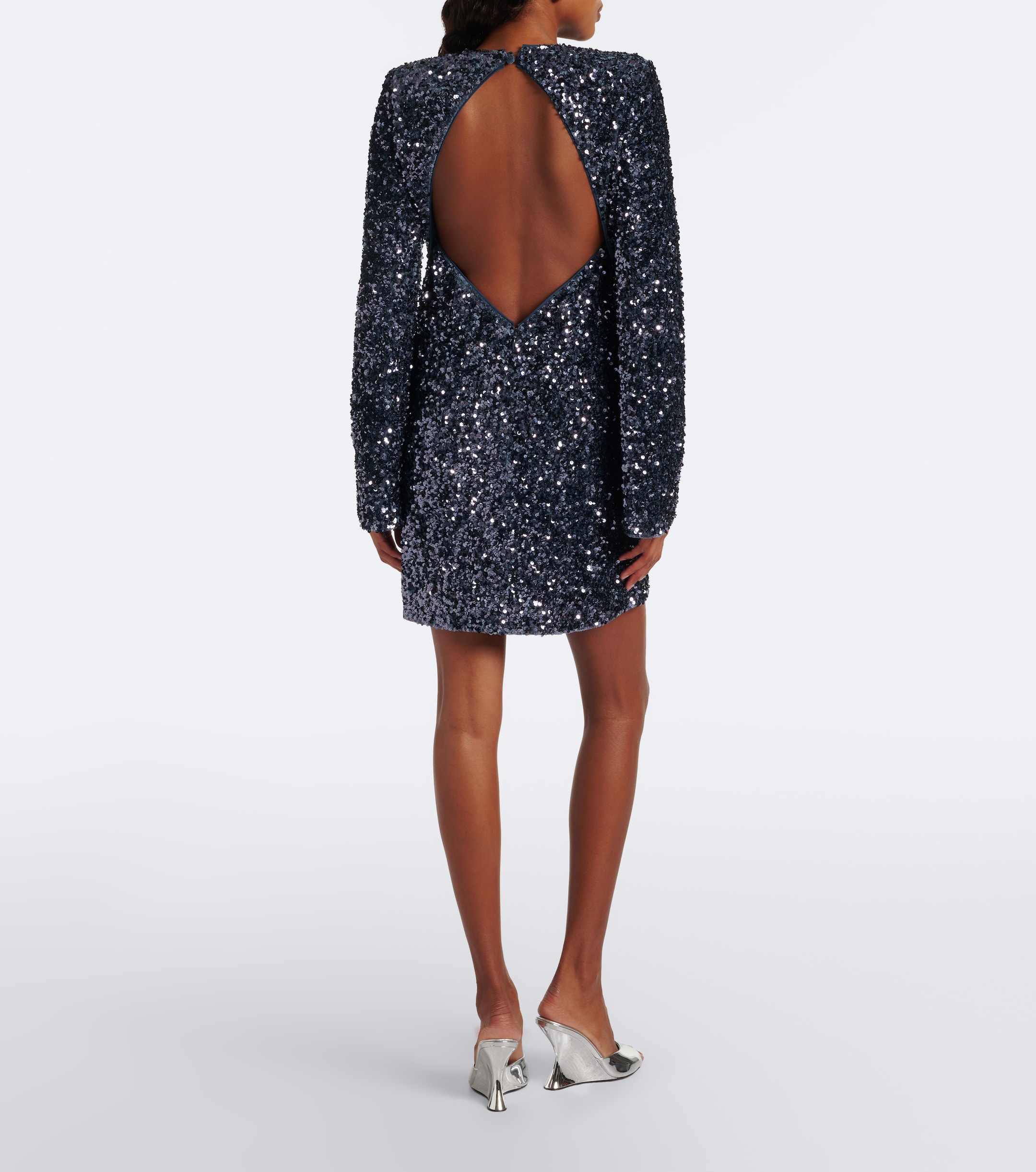 Alémais Alémais Ellie sequined open-back minidress