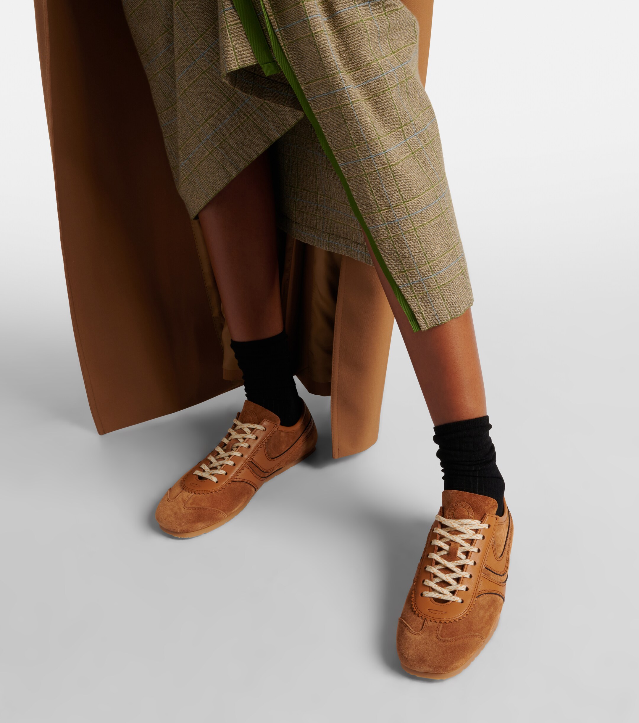 Dries Van Noten Leather and suede sneakers