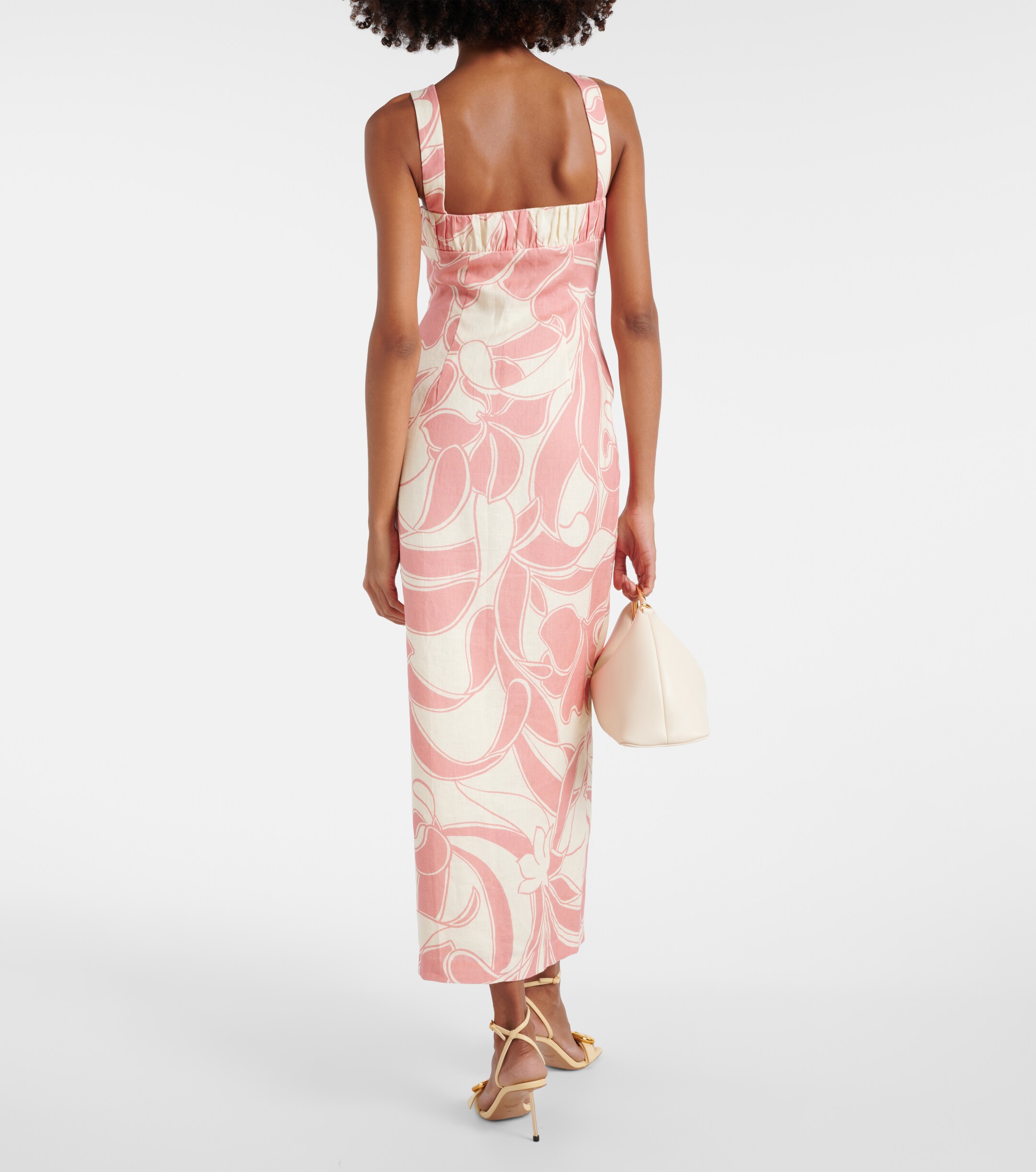 SIR. Belletto printed linen midi dress