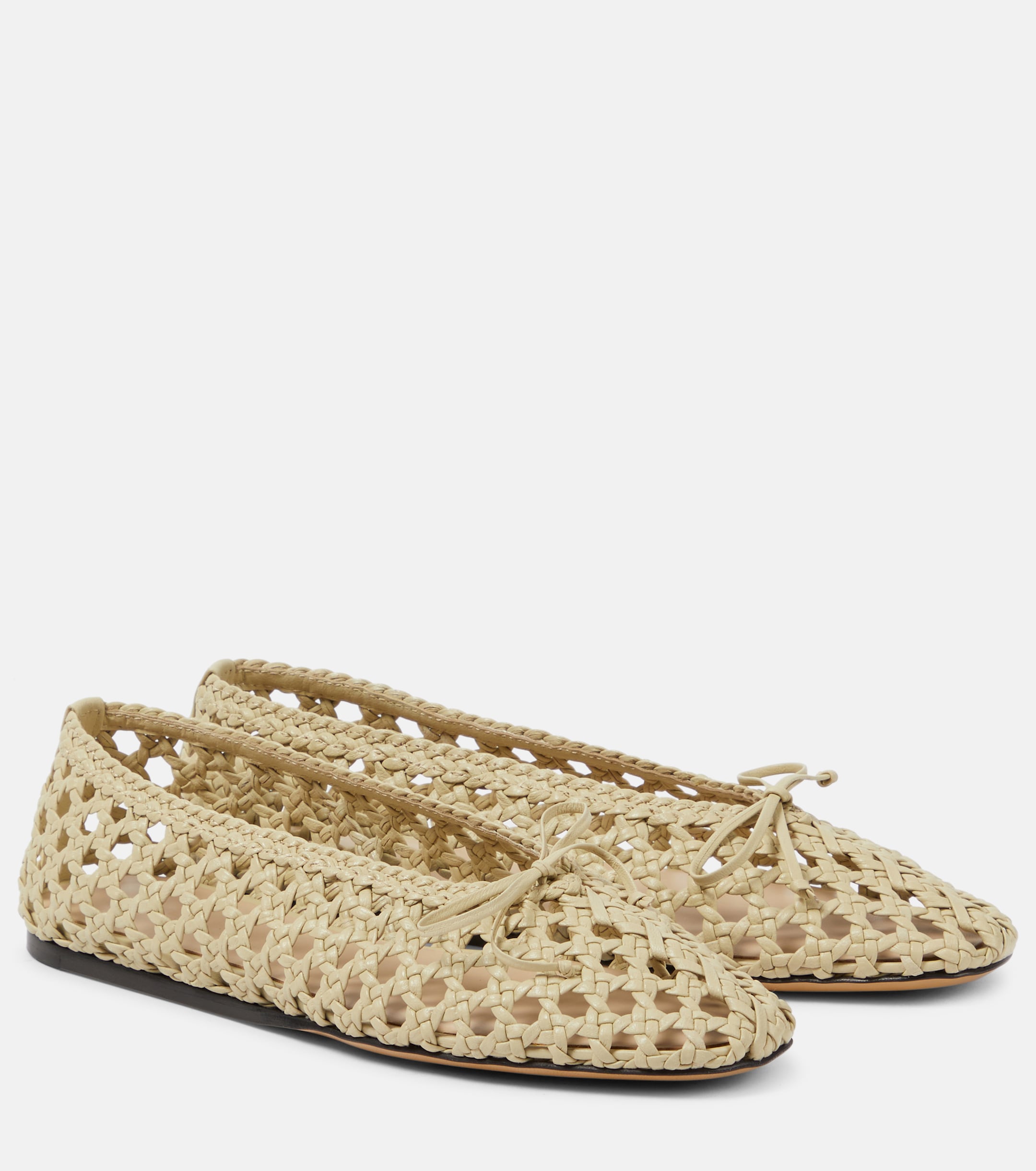 LE MONDE BERYL Regency woven leather ballet flats