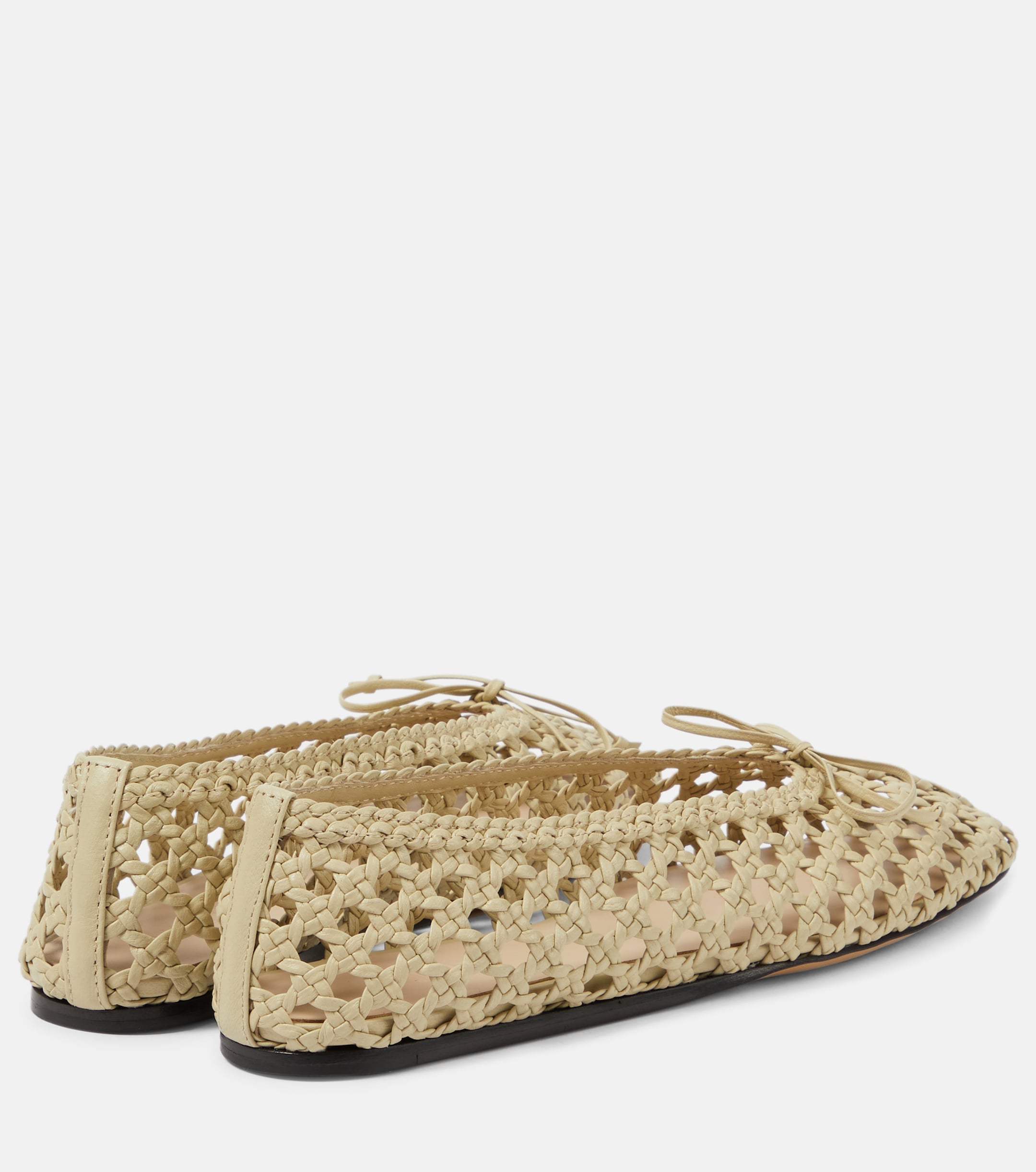 LE MONDE BERYL Regency woven leather ballet flats thumbnail