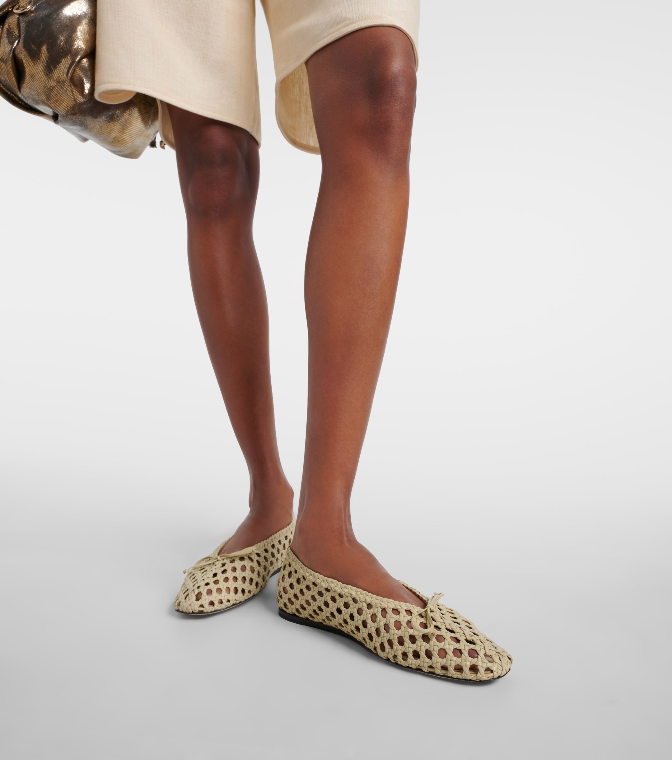 LE MONDE BERYL Regency woven leather ballet flats thumbnail