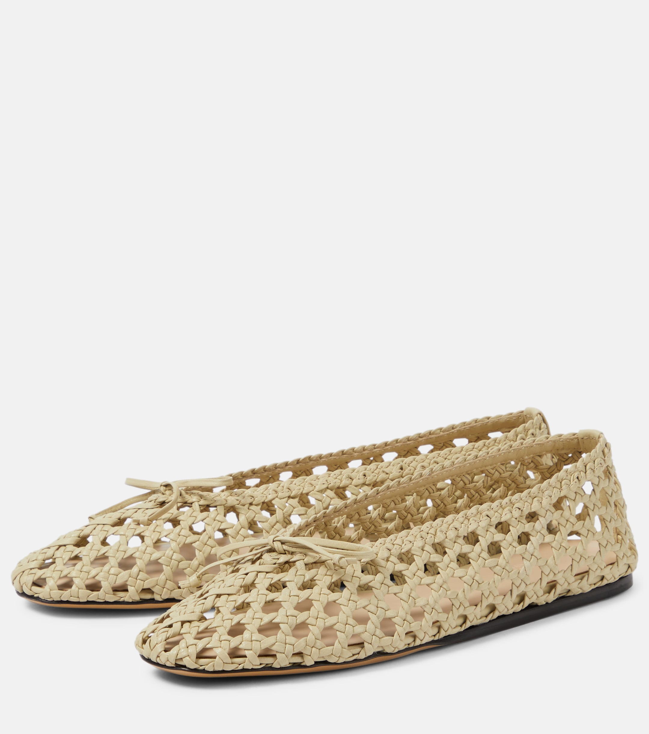 LE MONDE BERYL Regency woven leather ballet flats thumbnail