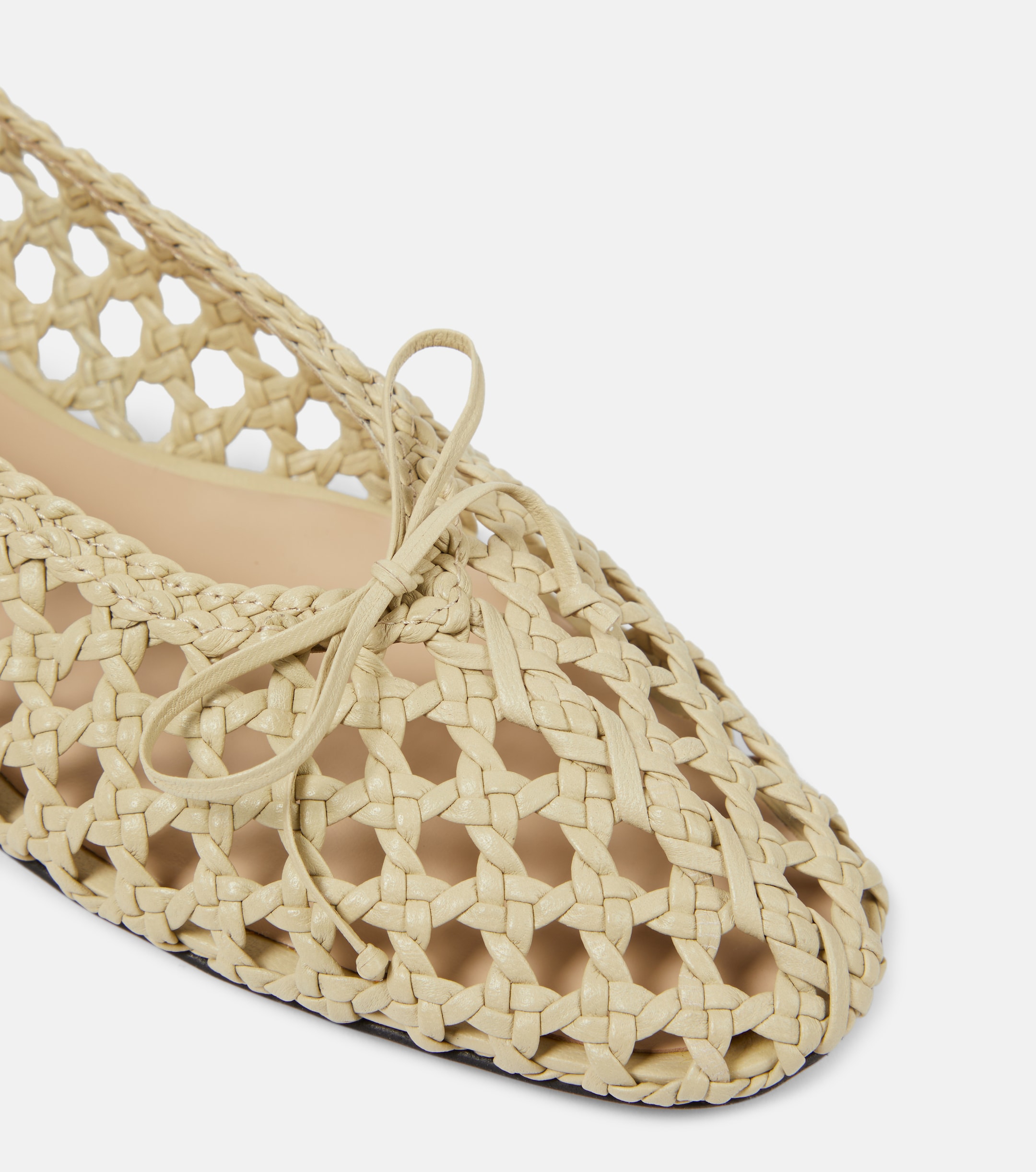 LE MONDE BERYL Regency woven leather ballet flats thumbnail