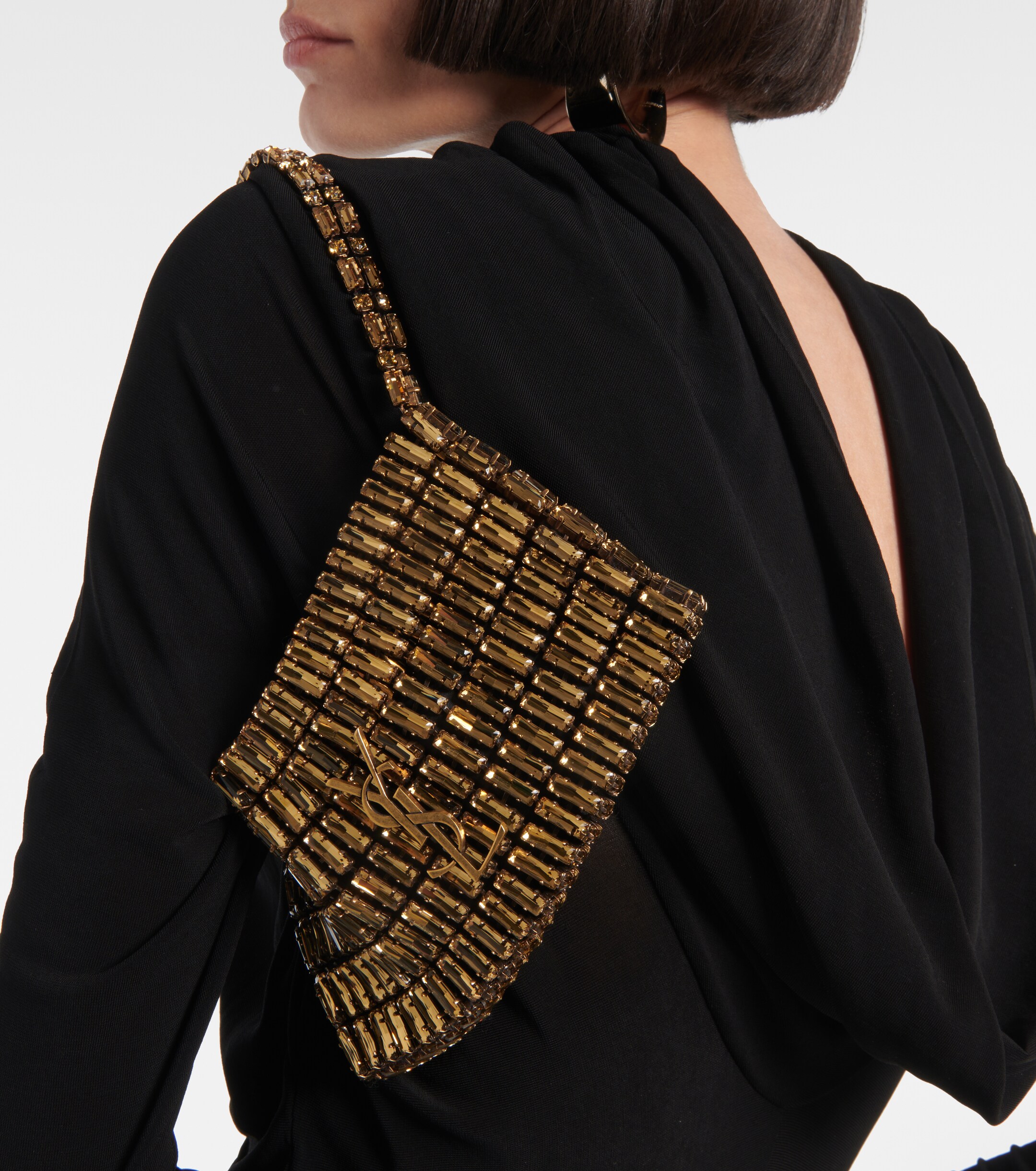 Saint Laurent Evening Mini embroidered shoulder bag