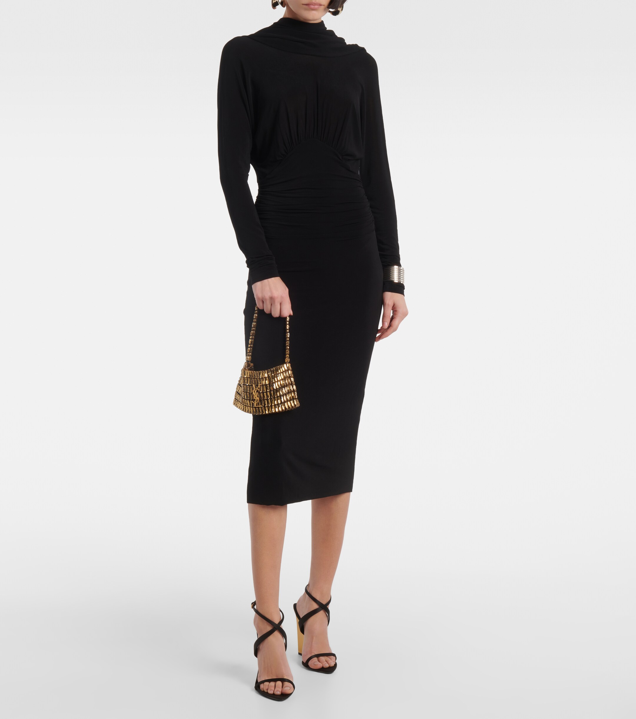 Saint Laurent Evening Mini embroidered shoulder bag
