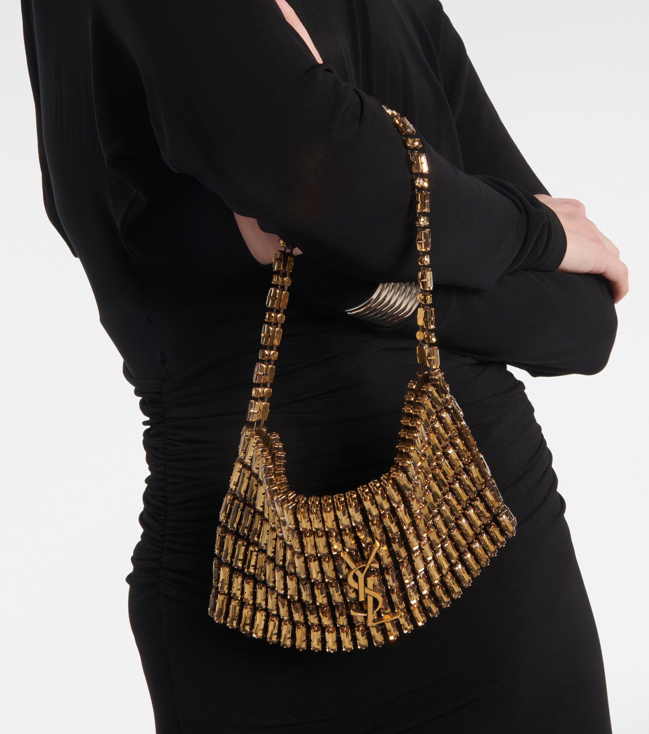 Saint Laurent Evening Mini embroidered shoulder bag