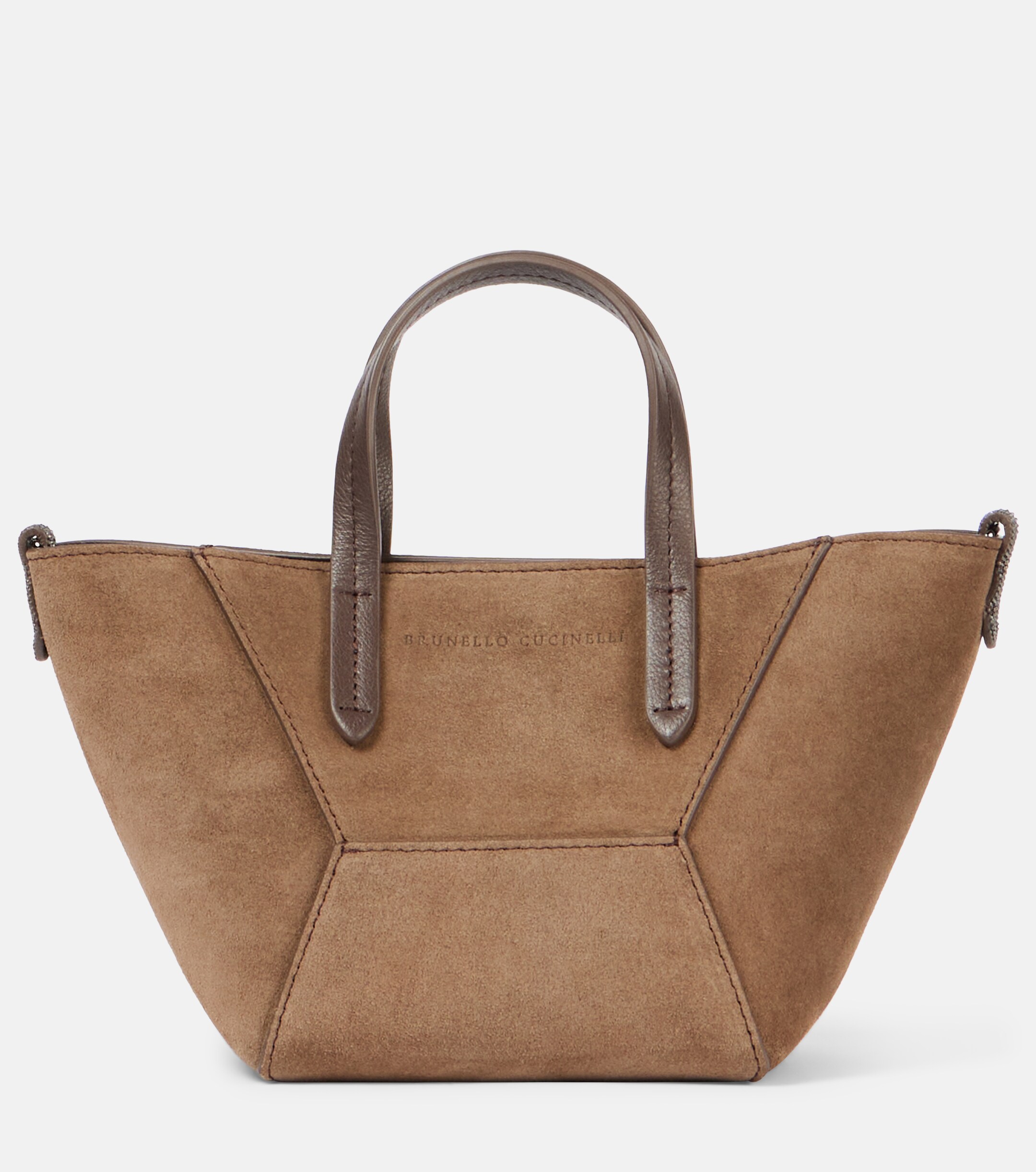 Brunello Cucinelli BC Duo Mini Monili suede tote bag