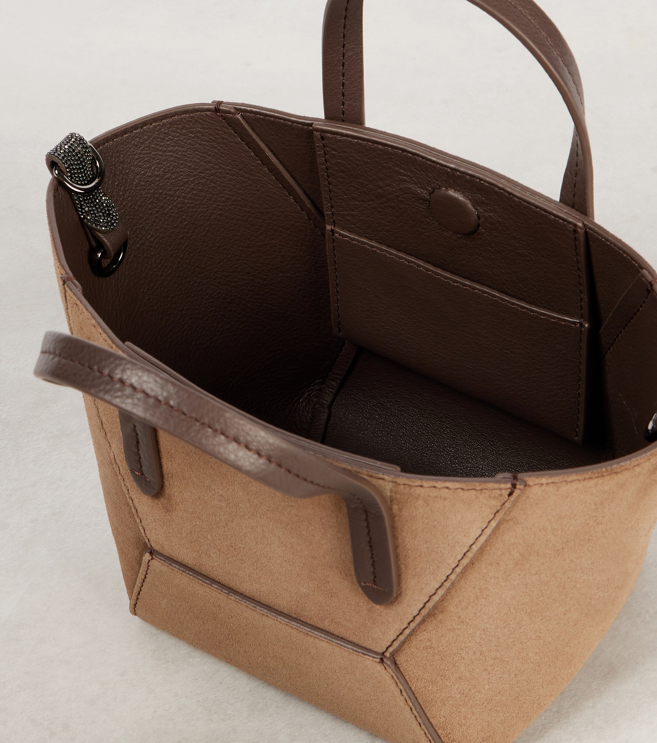 Brunello Cucinelli BC Duo Mini Monili suede tote bag