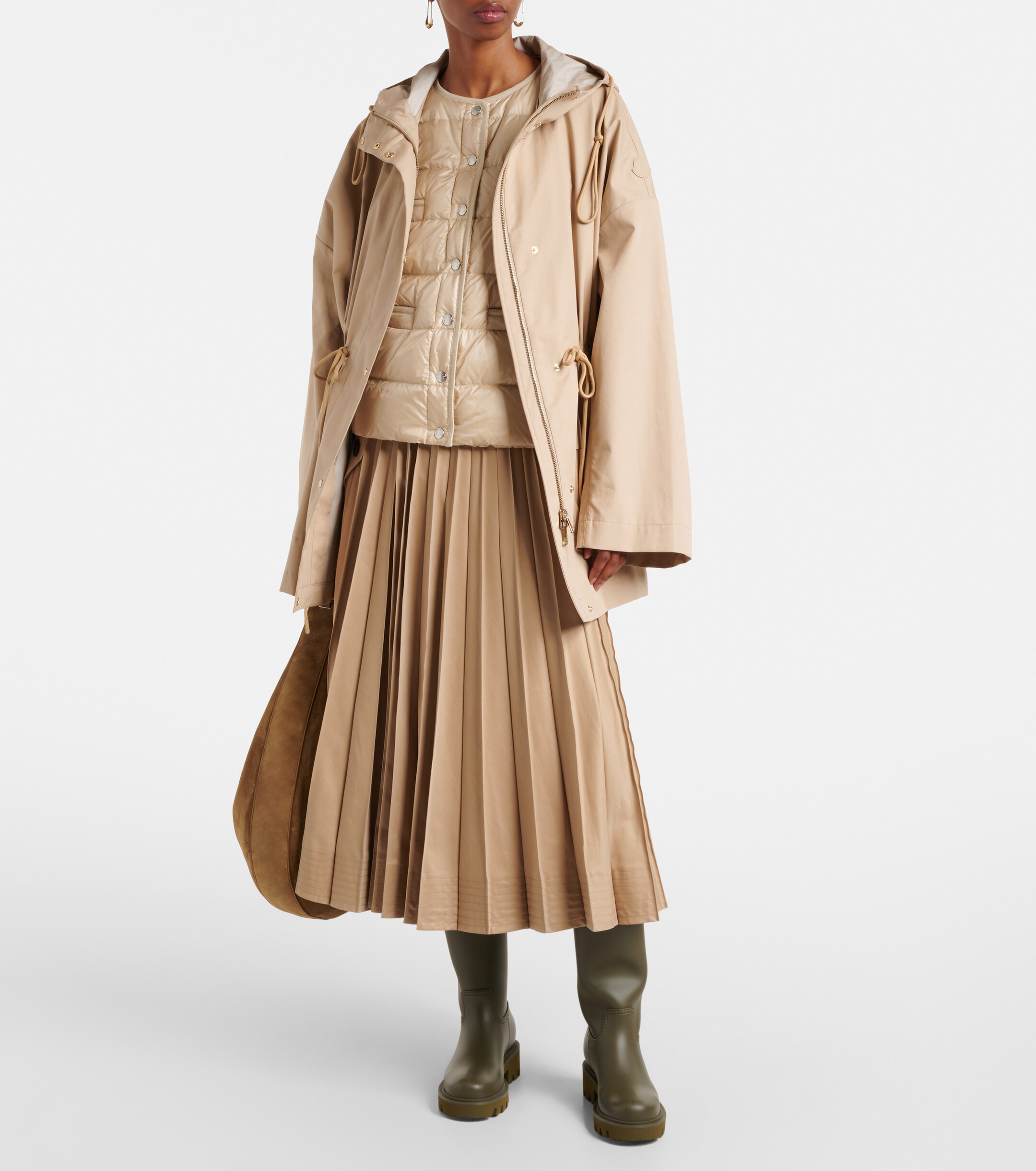 Moncler Down-paneled virgin wool cardigan