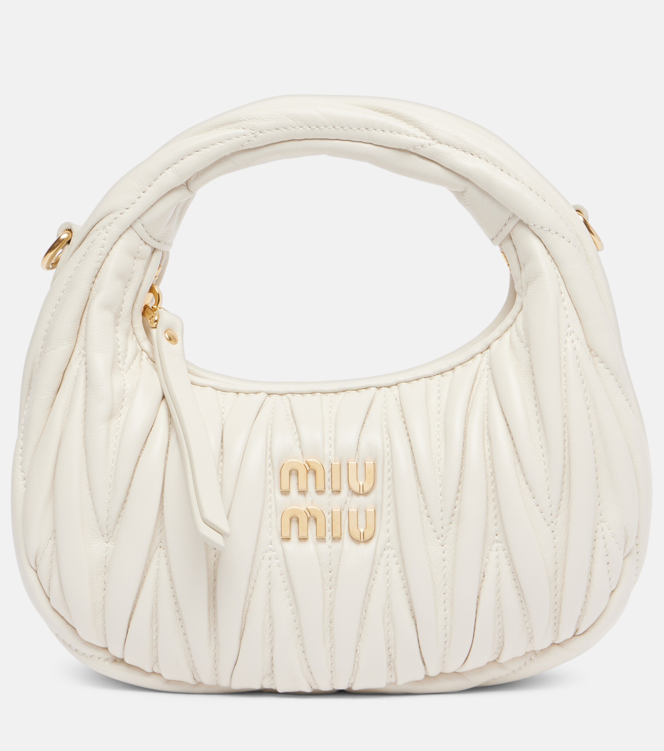 Miu Miu Wander Mini matelassé leather shoulder bag