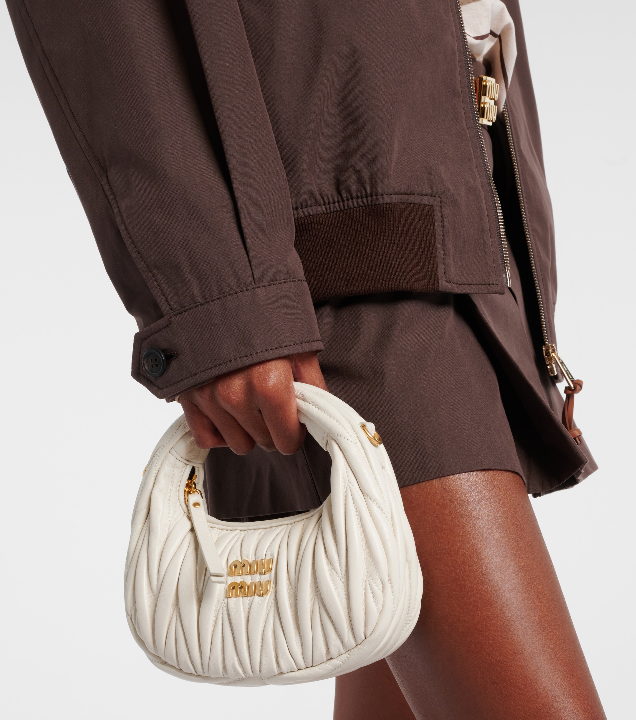 Miu Miu Wander Mini matelassé leather shoulder bag