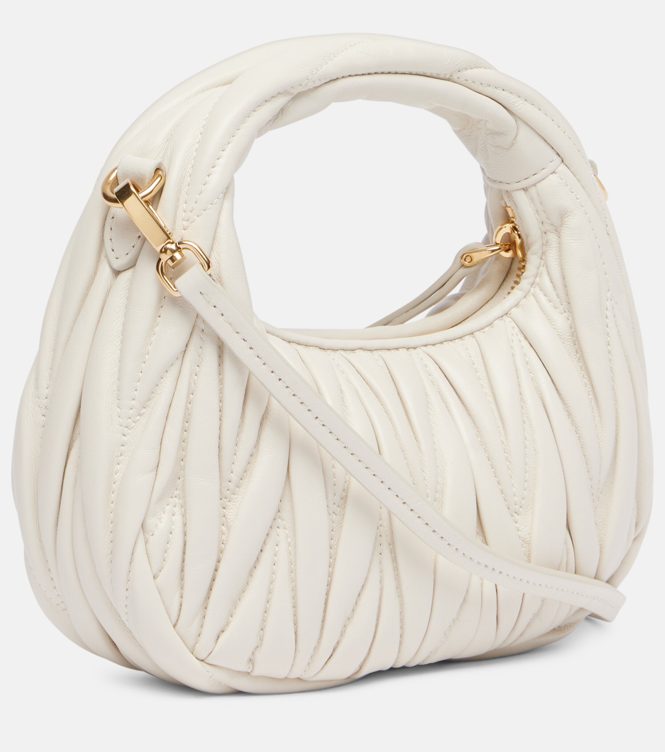 Miu Miu Wander Mini matelassé leather shoulder bag