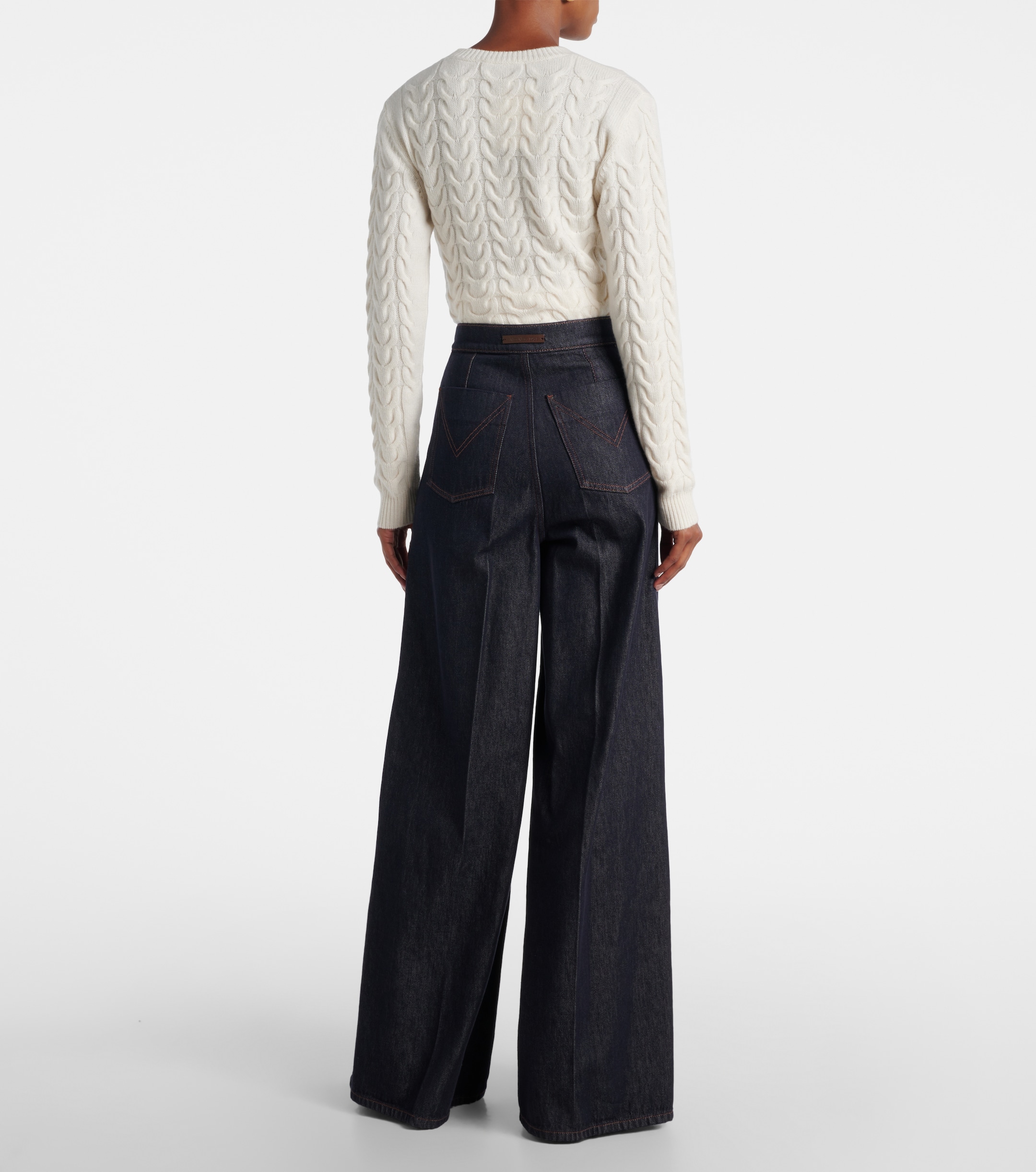 Max Mara Carmine high-rise wide-leg jeans