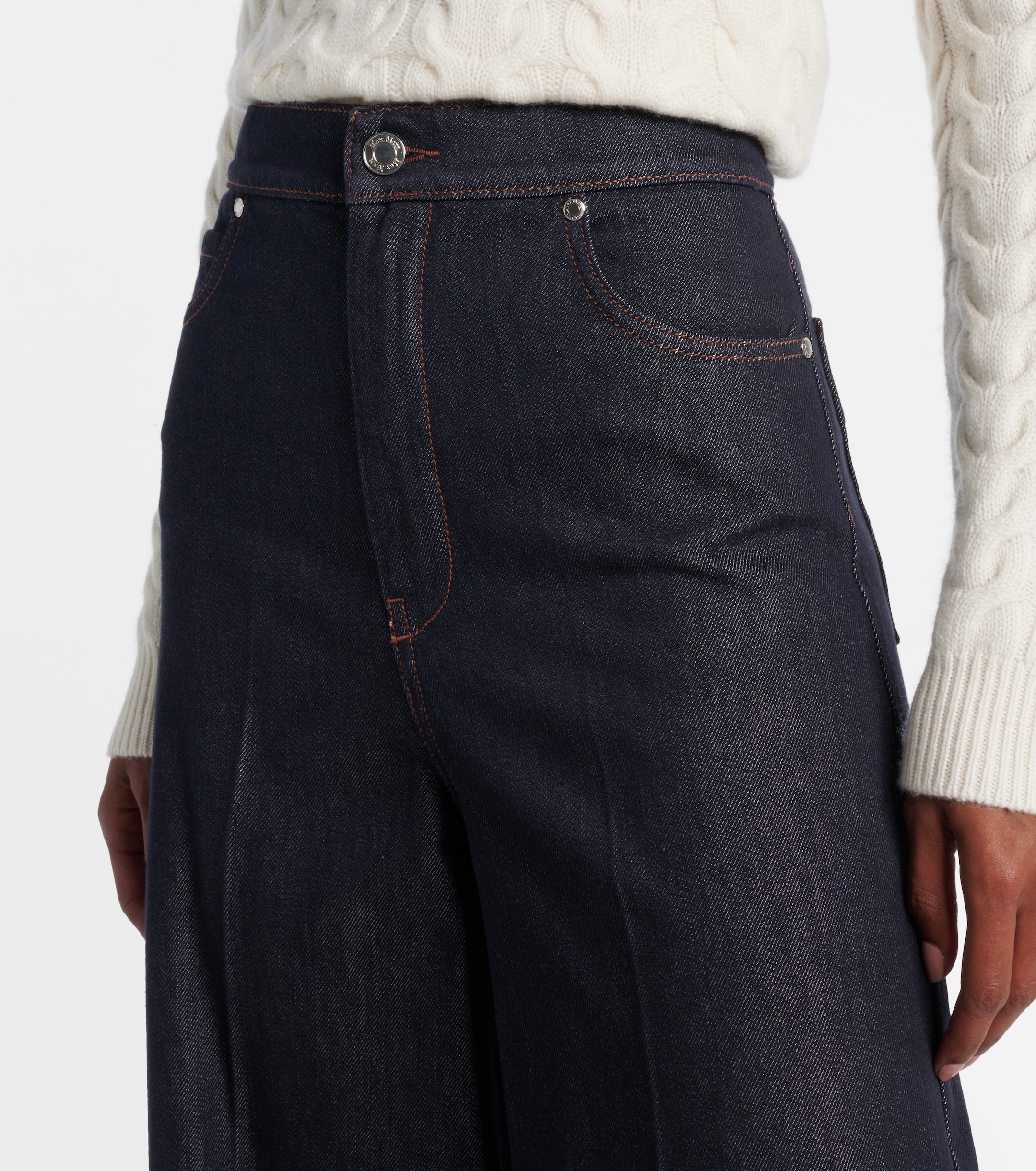 Max Mara Carmine high-rise wide-leg jeans