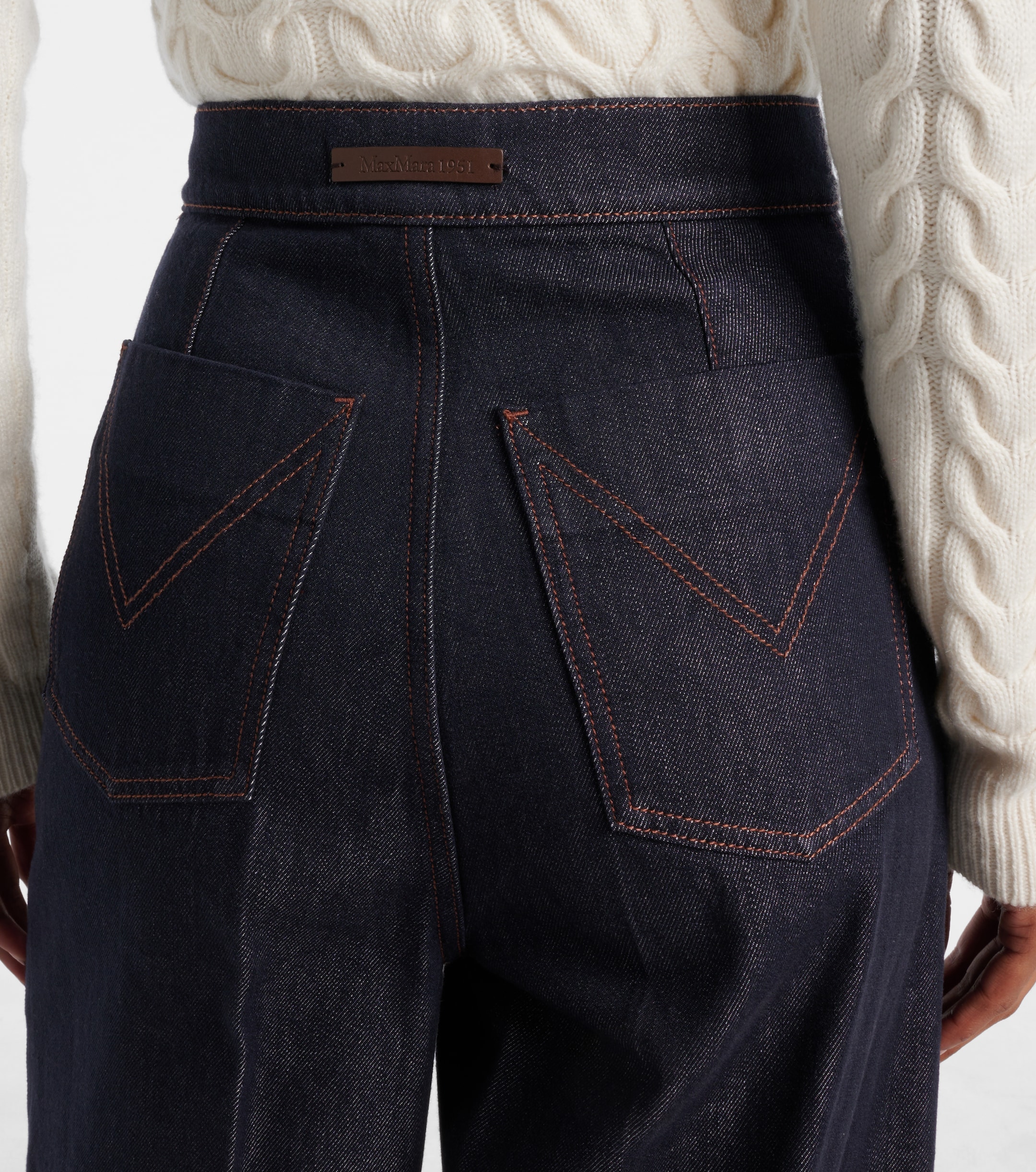 Max Mara Carmine high-rise wide-leg jeans