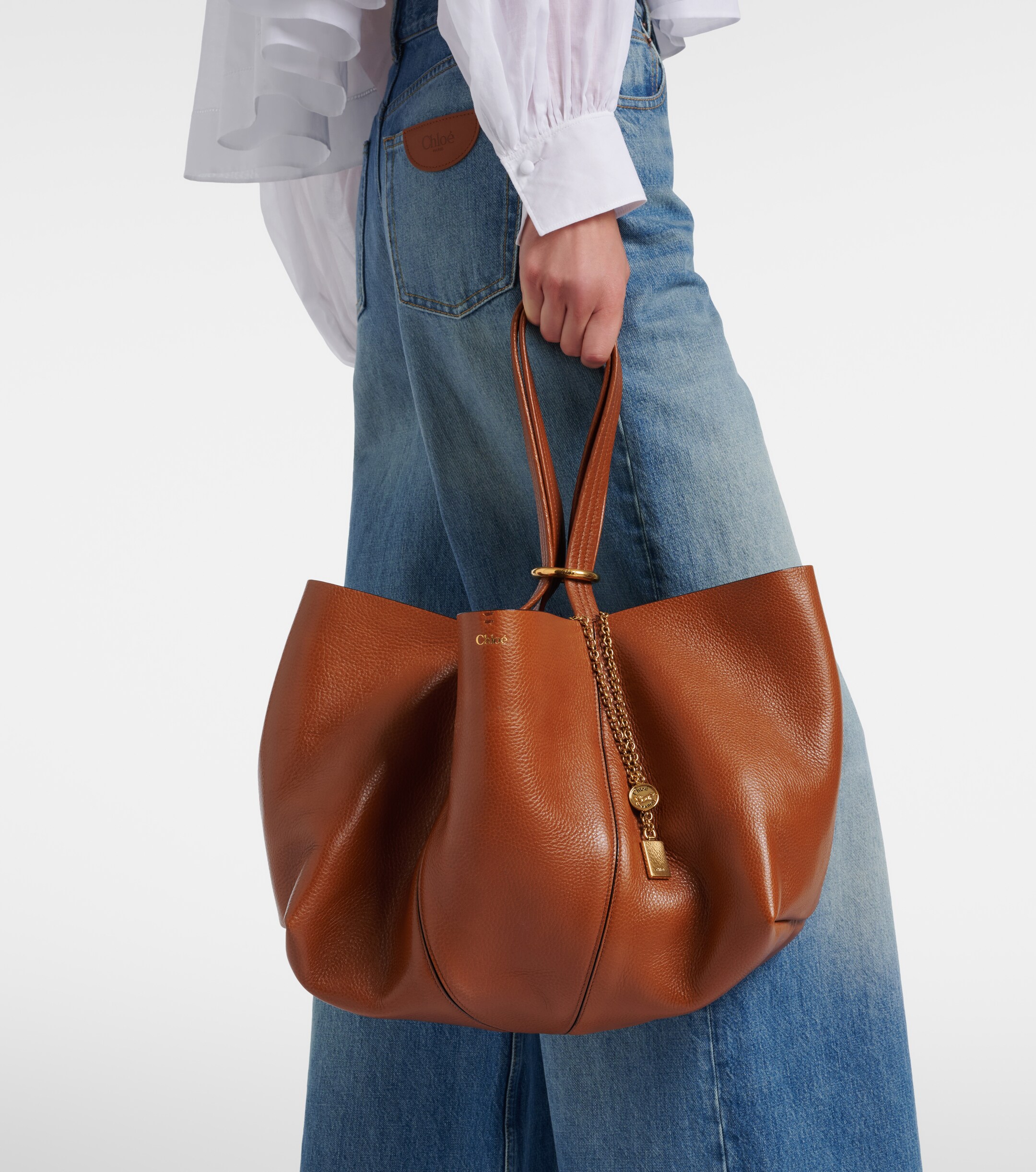 Chloé Chloé Spin East-West leather tote bag