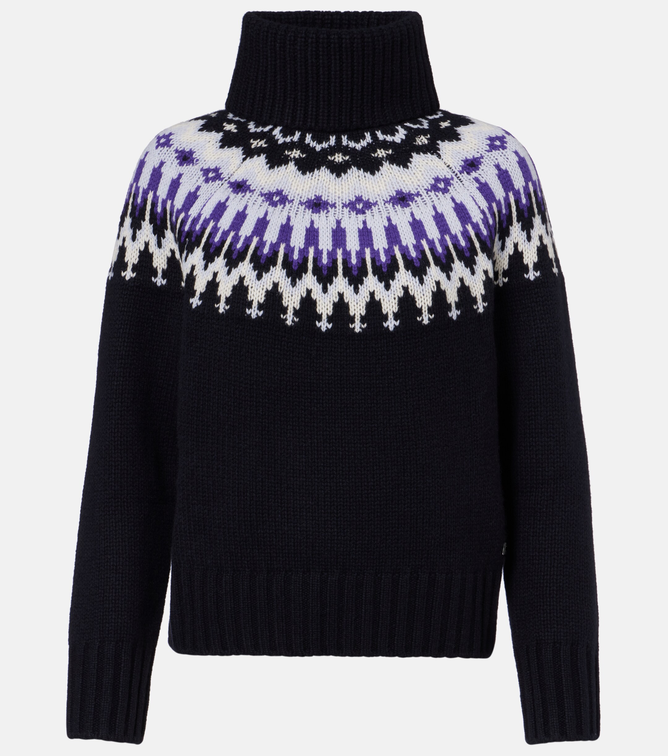 BOGNER Bogner Ingrid jacquard cashmere turtleneck sweater