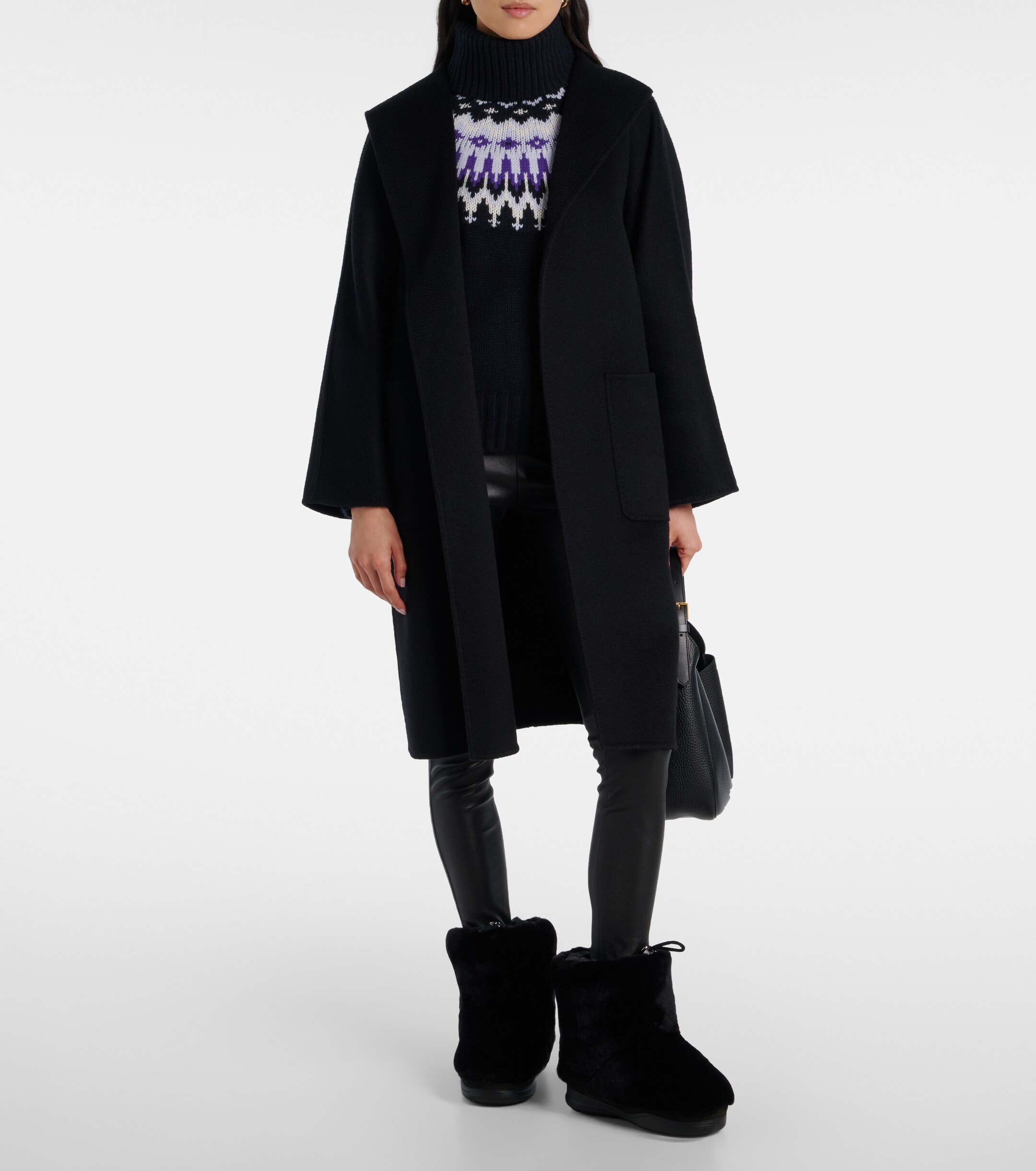BOGNER Bogner Ingrid jacquard cashmere turtleneck sweater